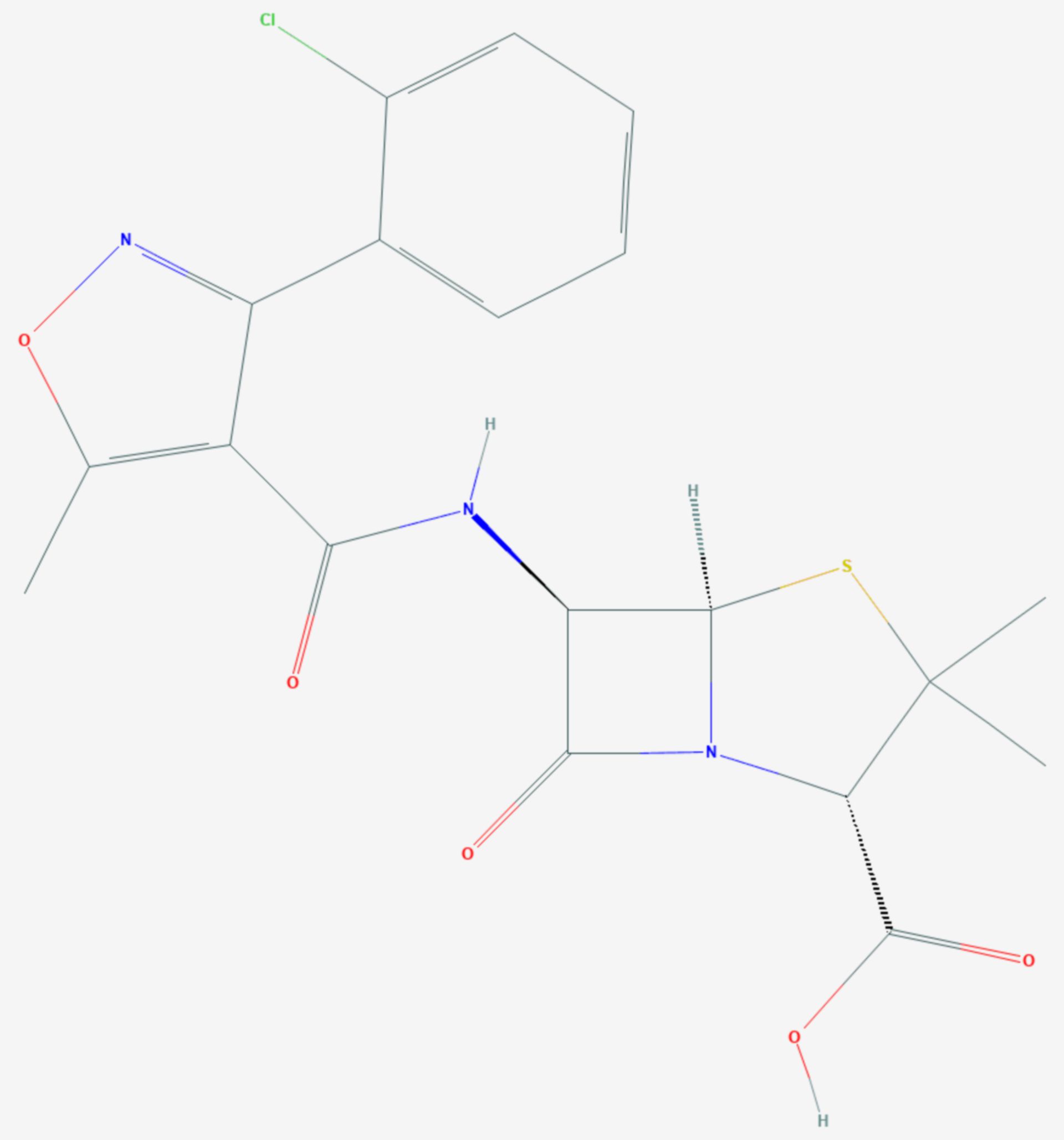 Cloxacillin (Strukturformel)