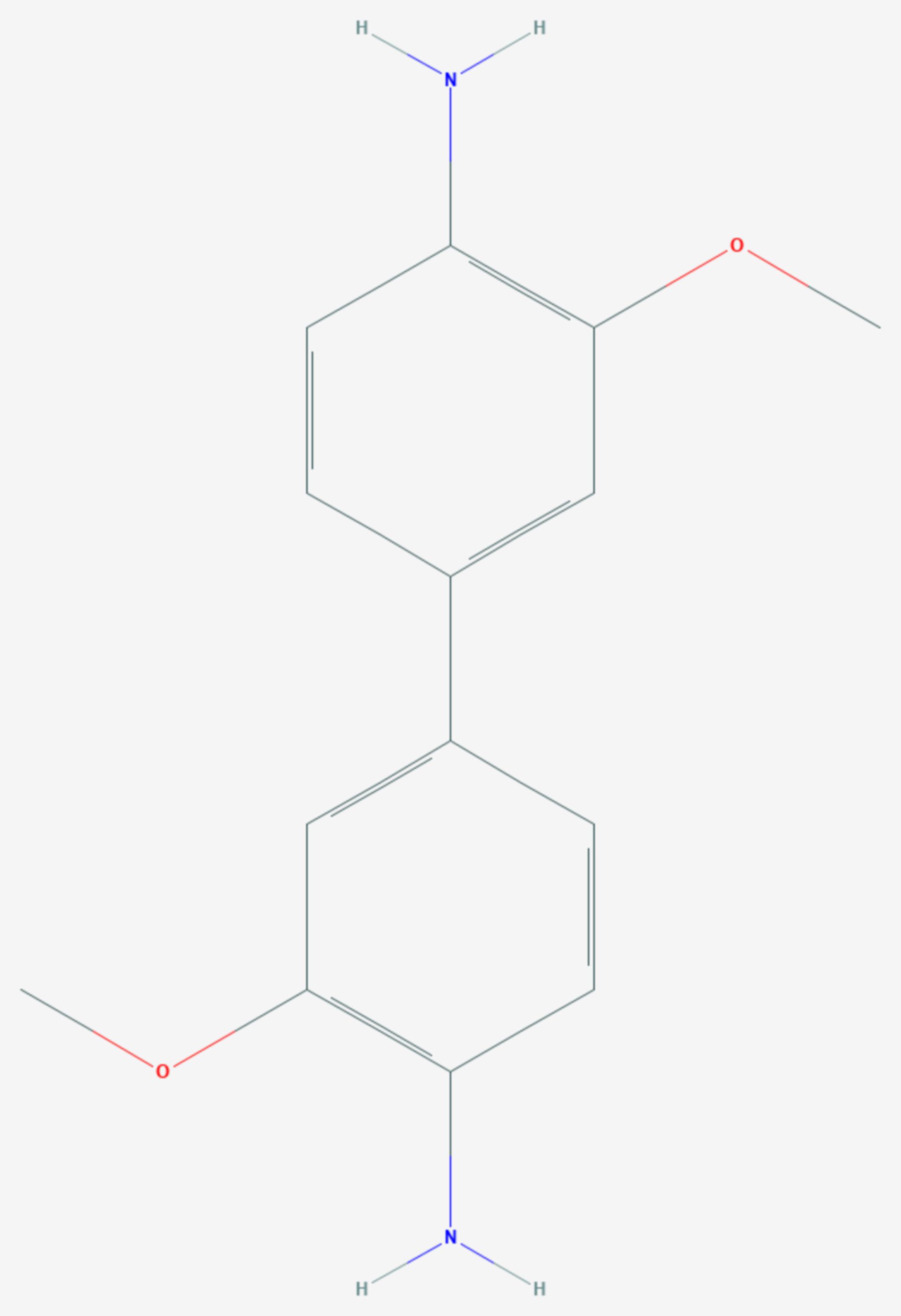 3,3′-Dimethoxybenzidin (Strukturformel)