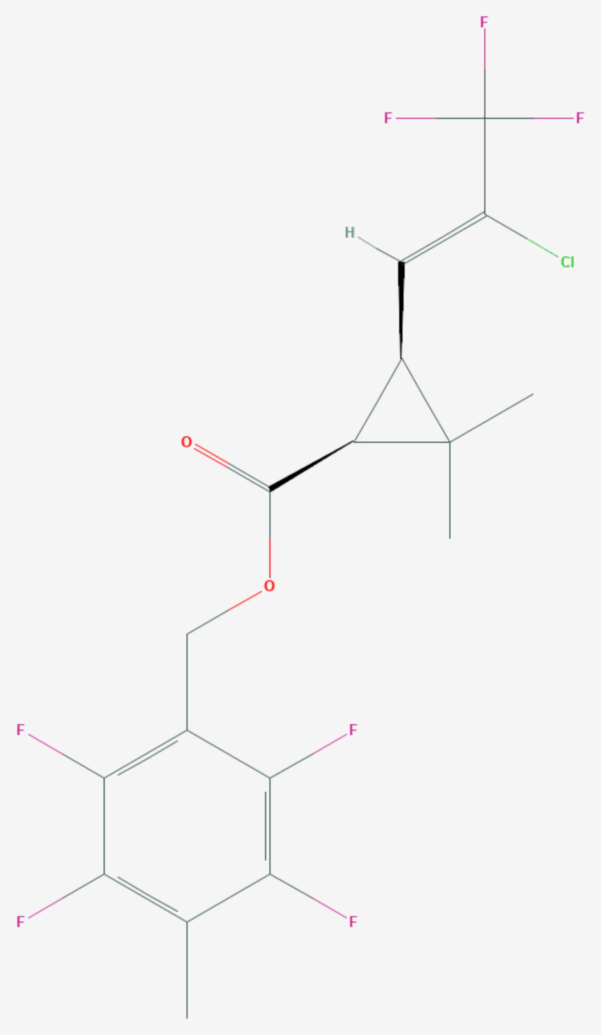 Tefluthrin (Strukturformel)