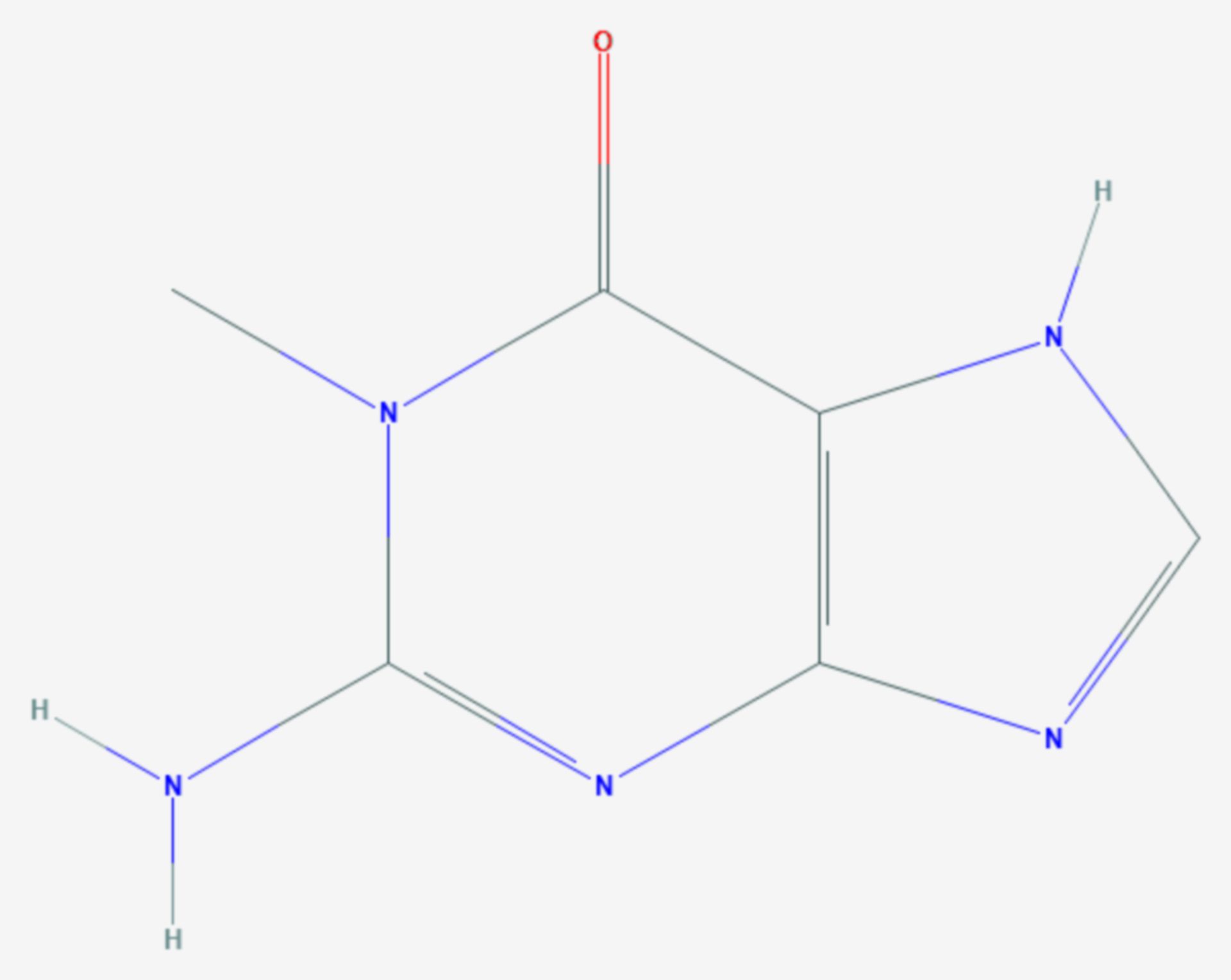 1-Methylguanin (Strukturformel)