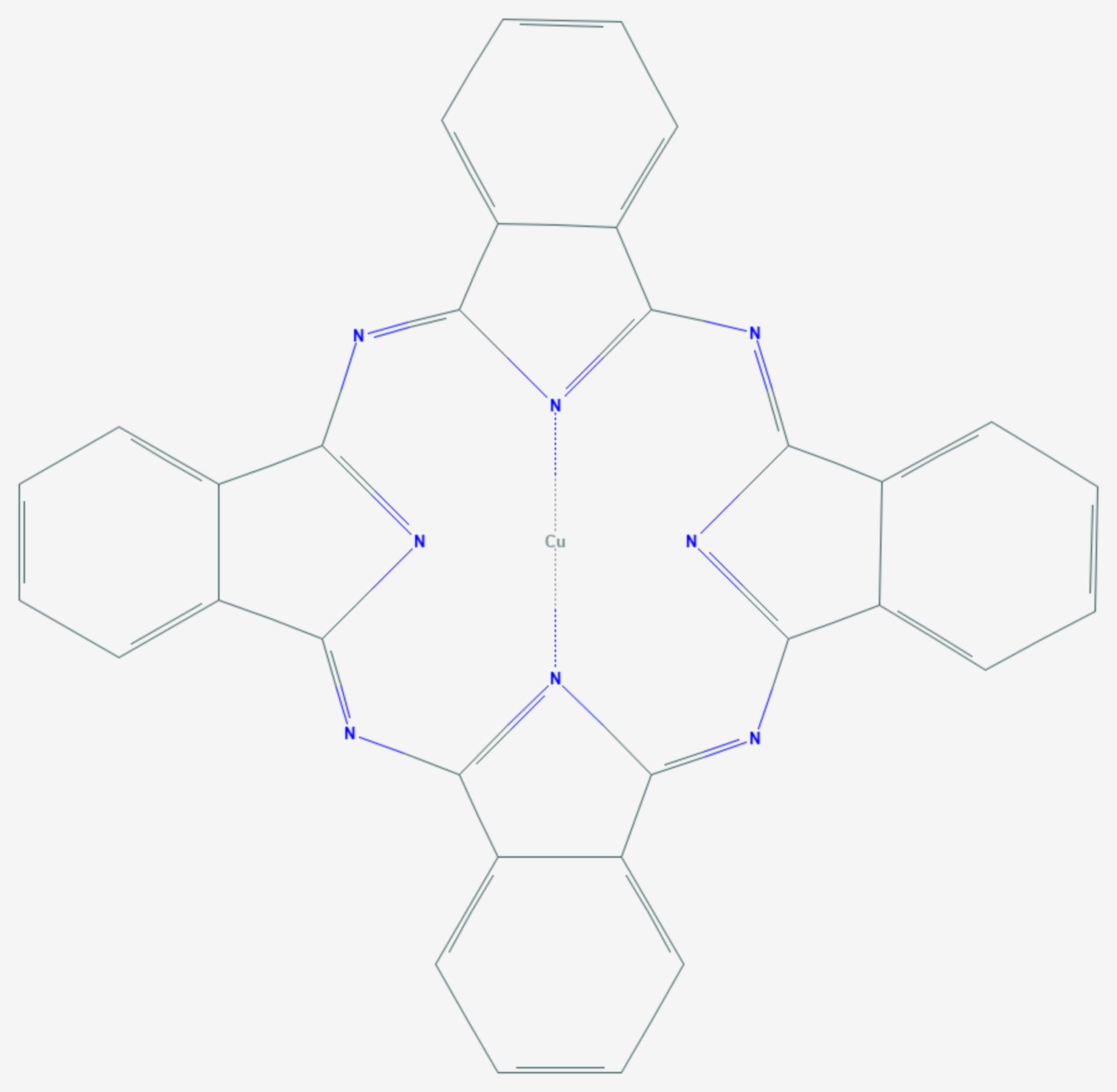 Kupferphthalocyanin (Strukturformel)