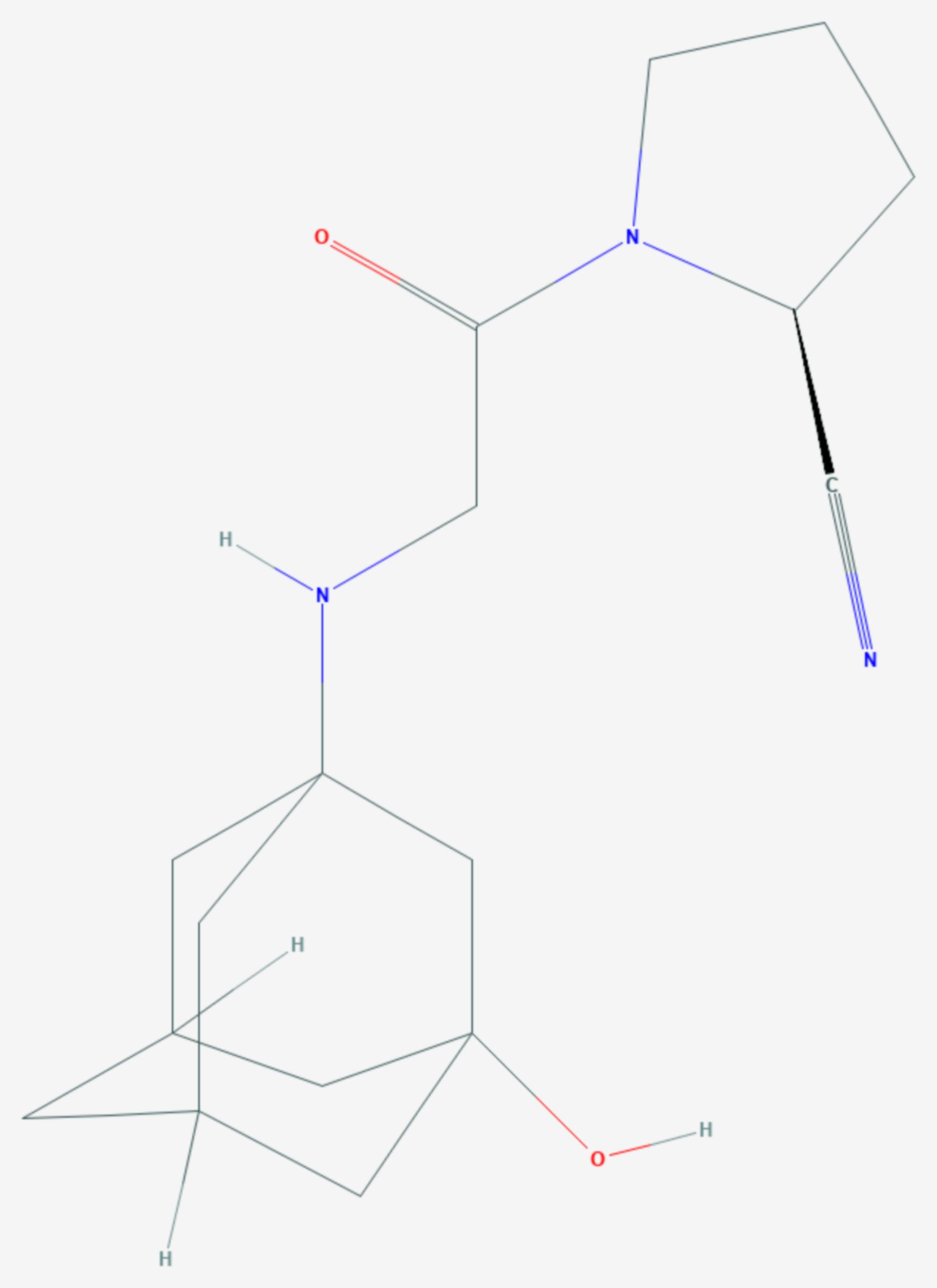 Vildagliptin (Strukturformel)