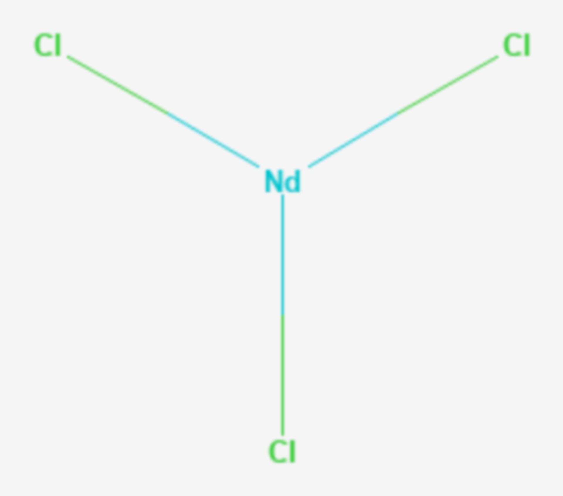 Neodym(III)-chlorid (Strukturformel)