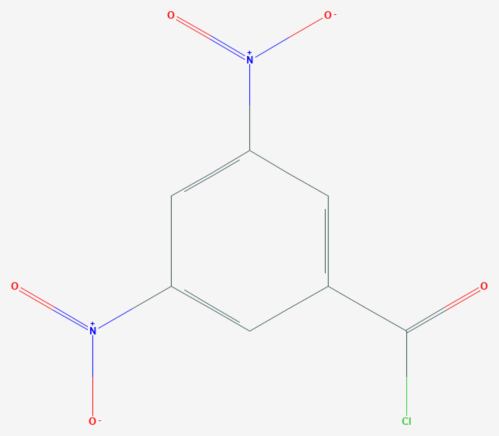 3,5-Dinitrobenzoylchlorid (Strukturformel)