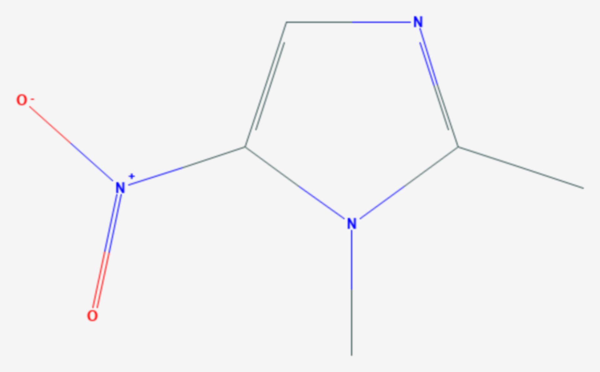 Dimetridazol (Strukturformel)
