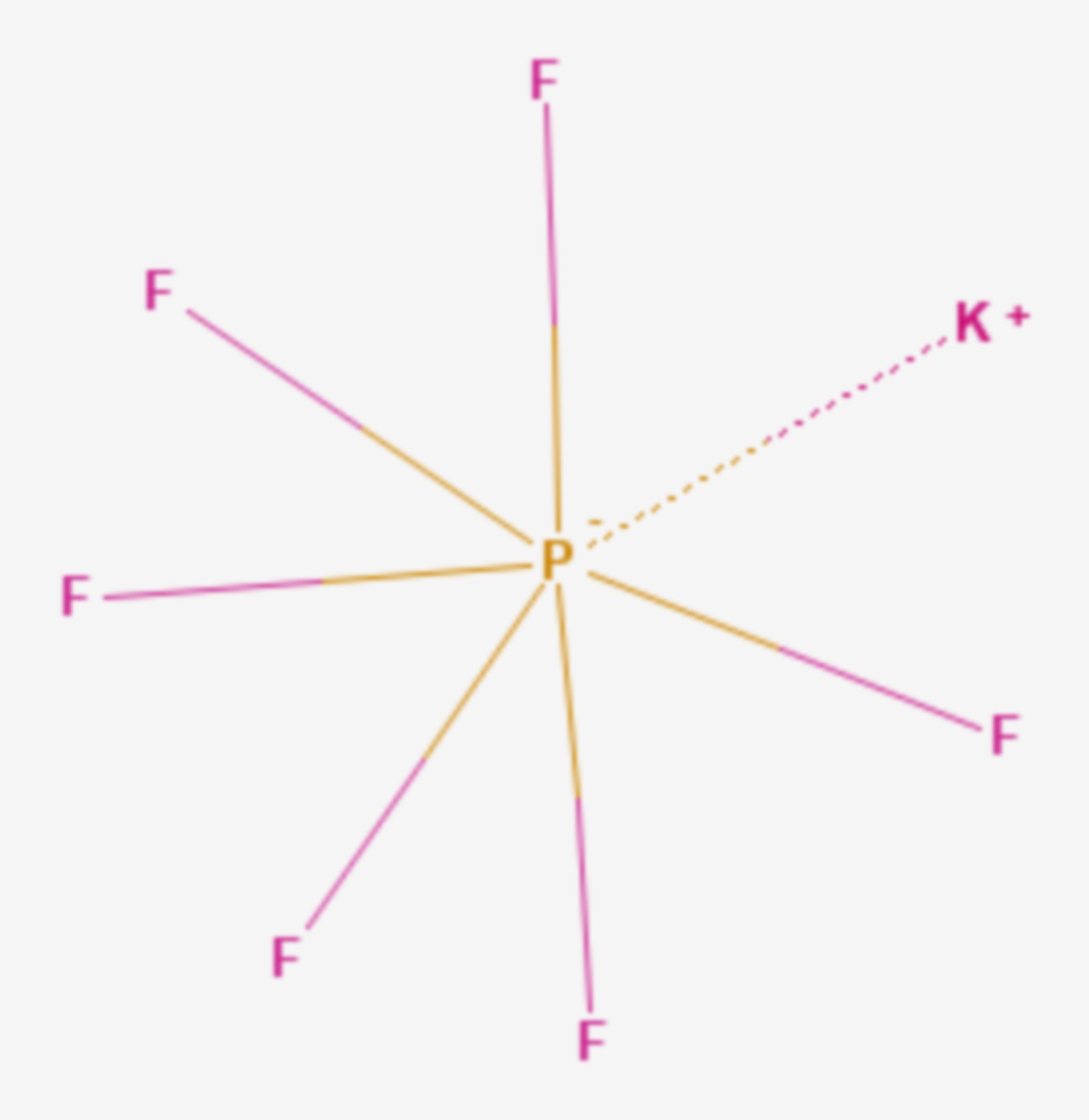Kaliumhexafluorophosphat (Strukturformel)