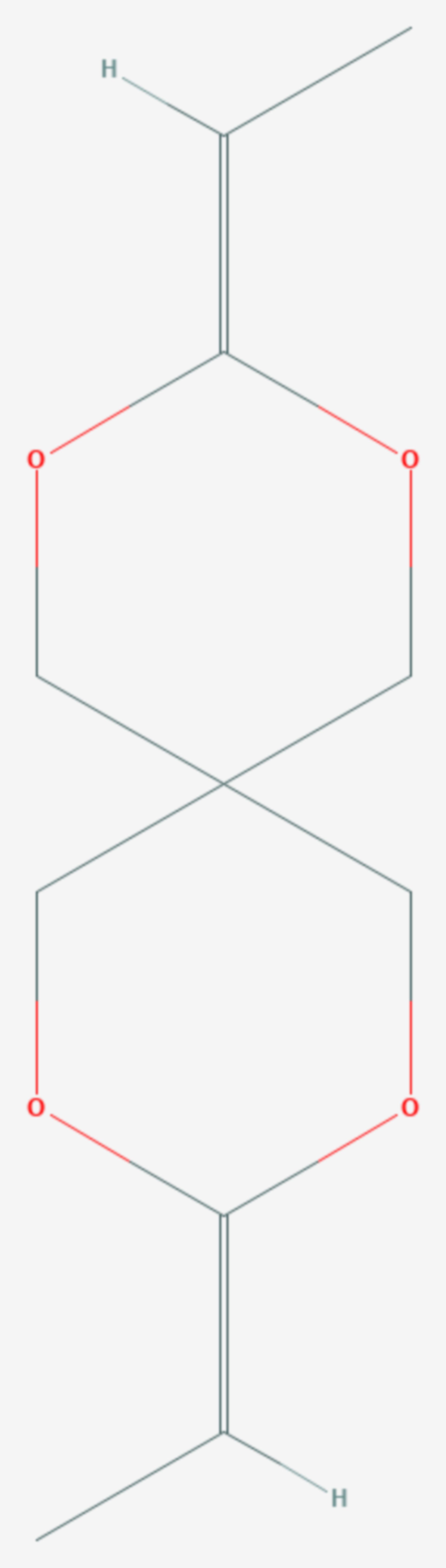 3,9-Diethyliden-2,4,8,10-tetraoxaspiro(5.5)undecan (Strukturformel)