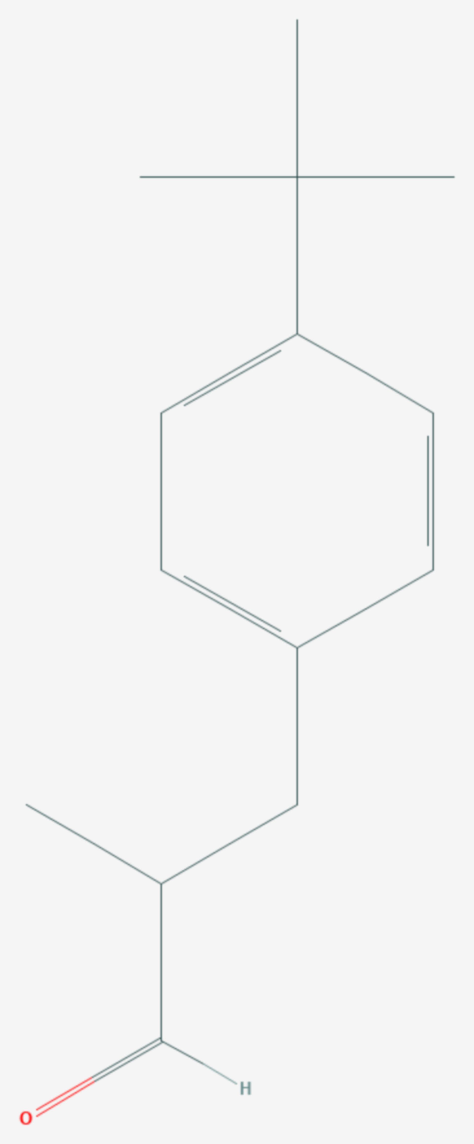 2-(4-tert-Butylbenzyl)propionaldehyd (Strukturformel)
