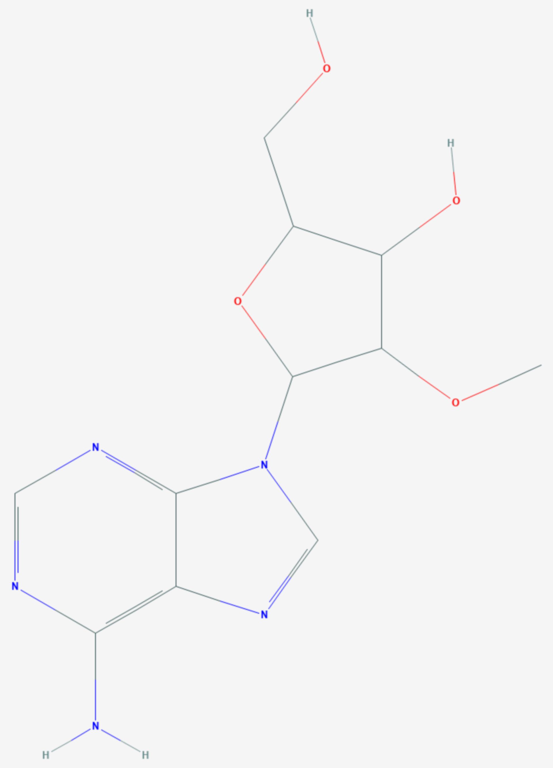 2′-O-Methyladenosin (Strukturformel)