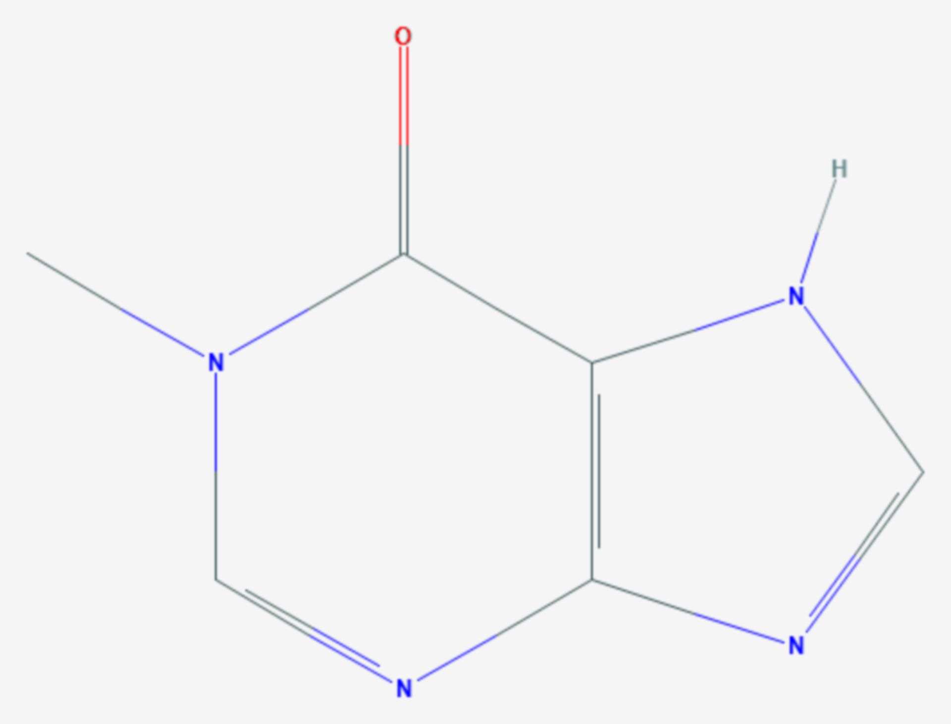 1-Methylhypoxanthin (Strukturformel)
