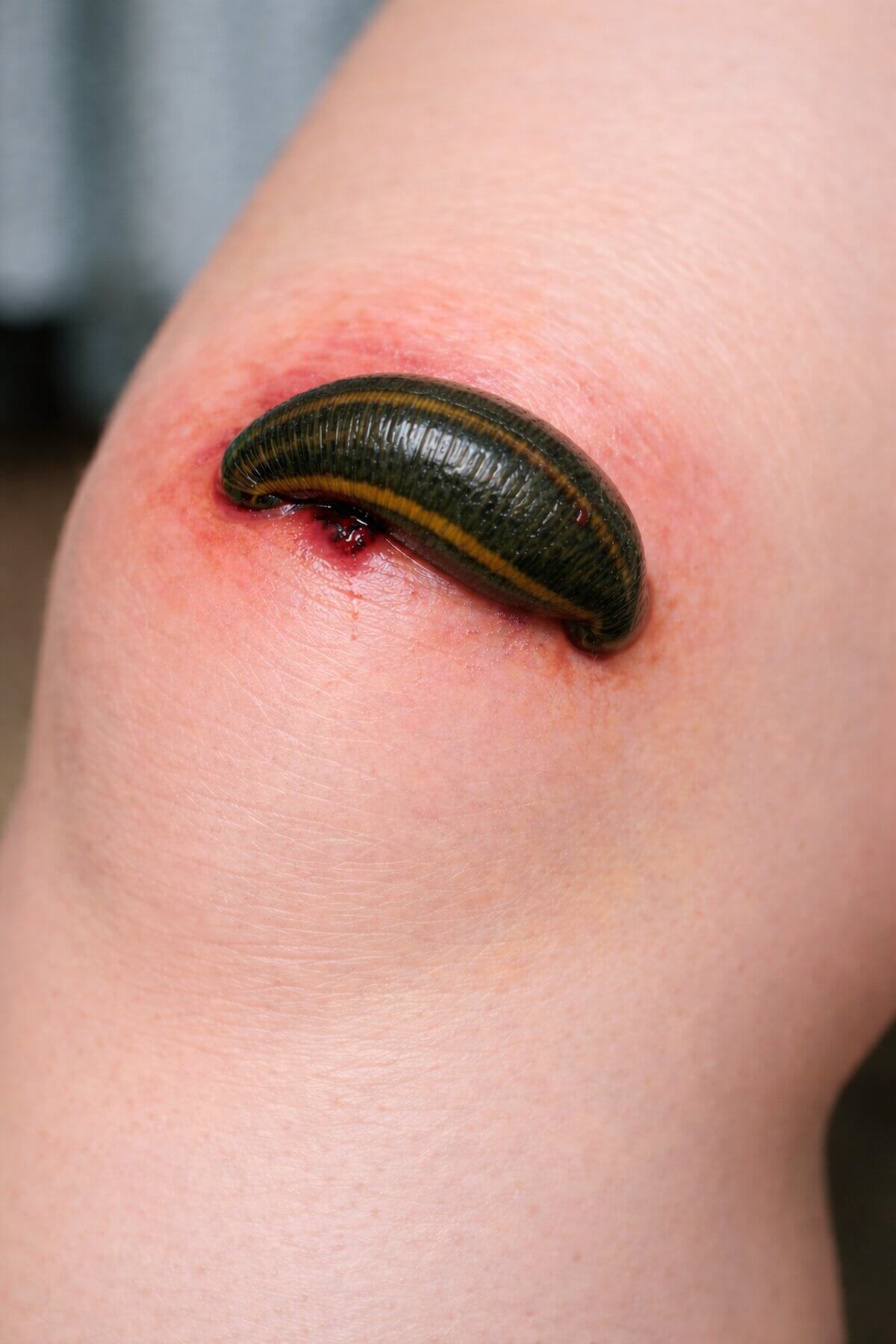 Abbildung einer Blutegeltherapie