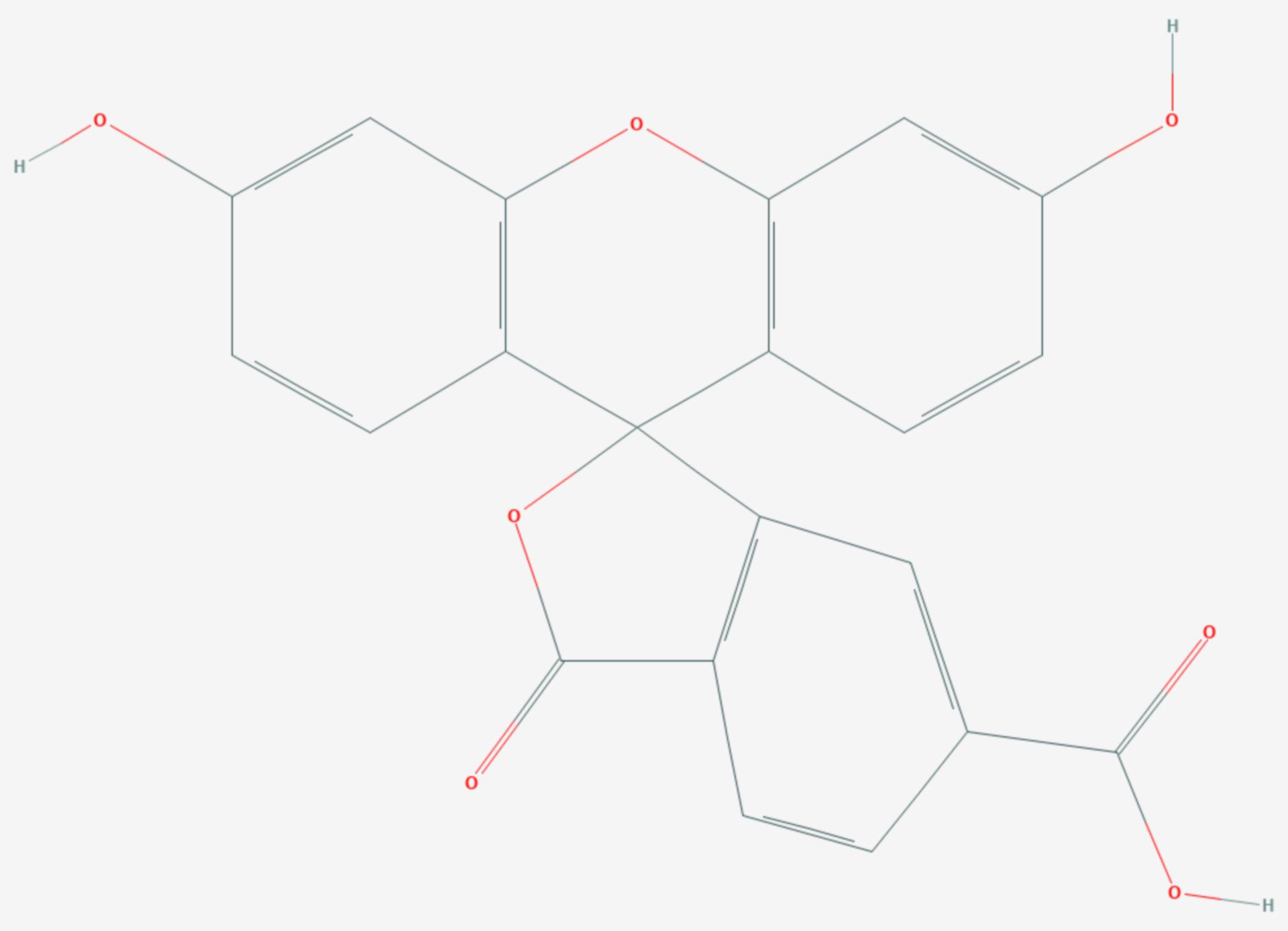 6-Carboxyfluorescein (Strukturformel)
