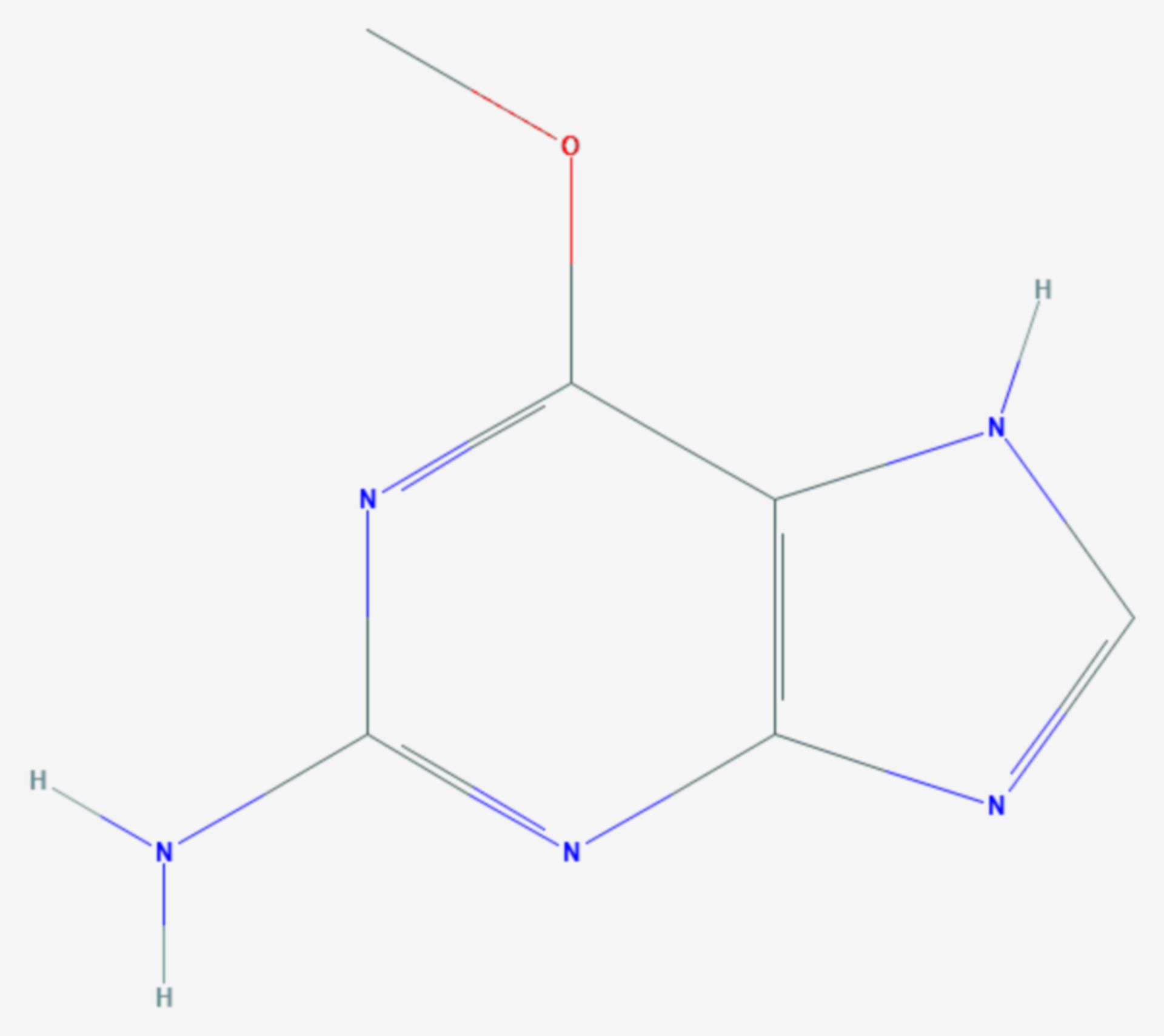 6-O-Methylguanin (Strukturformel)