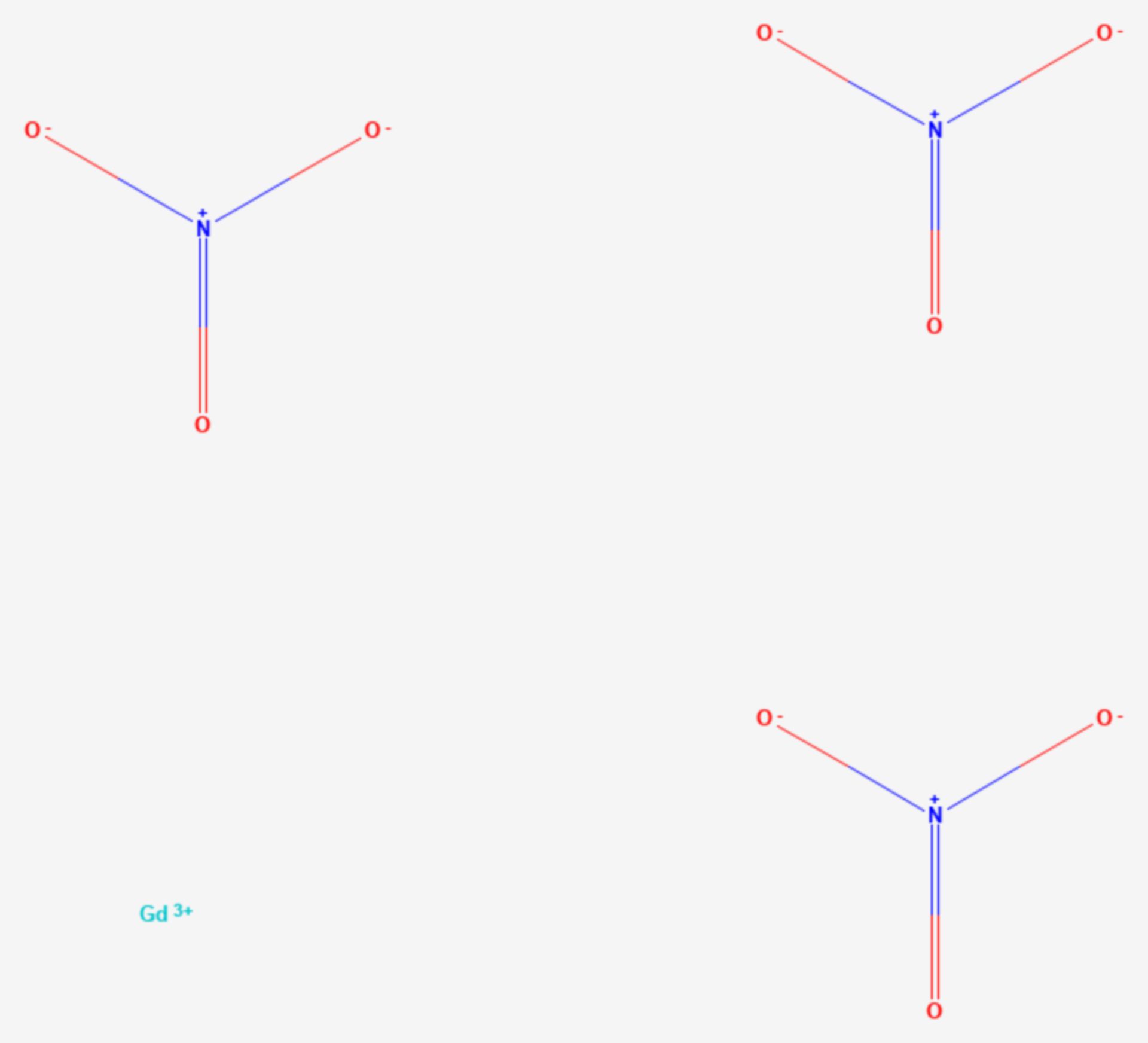 Gadolinium(III)-nitrat (Strukturformel)