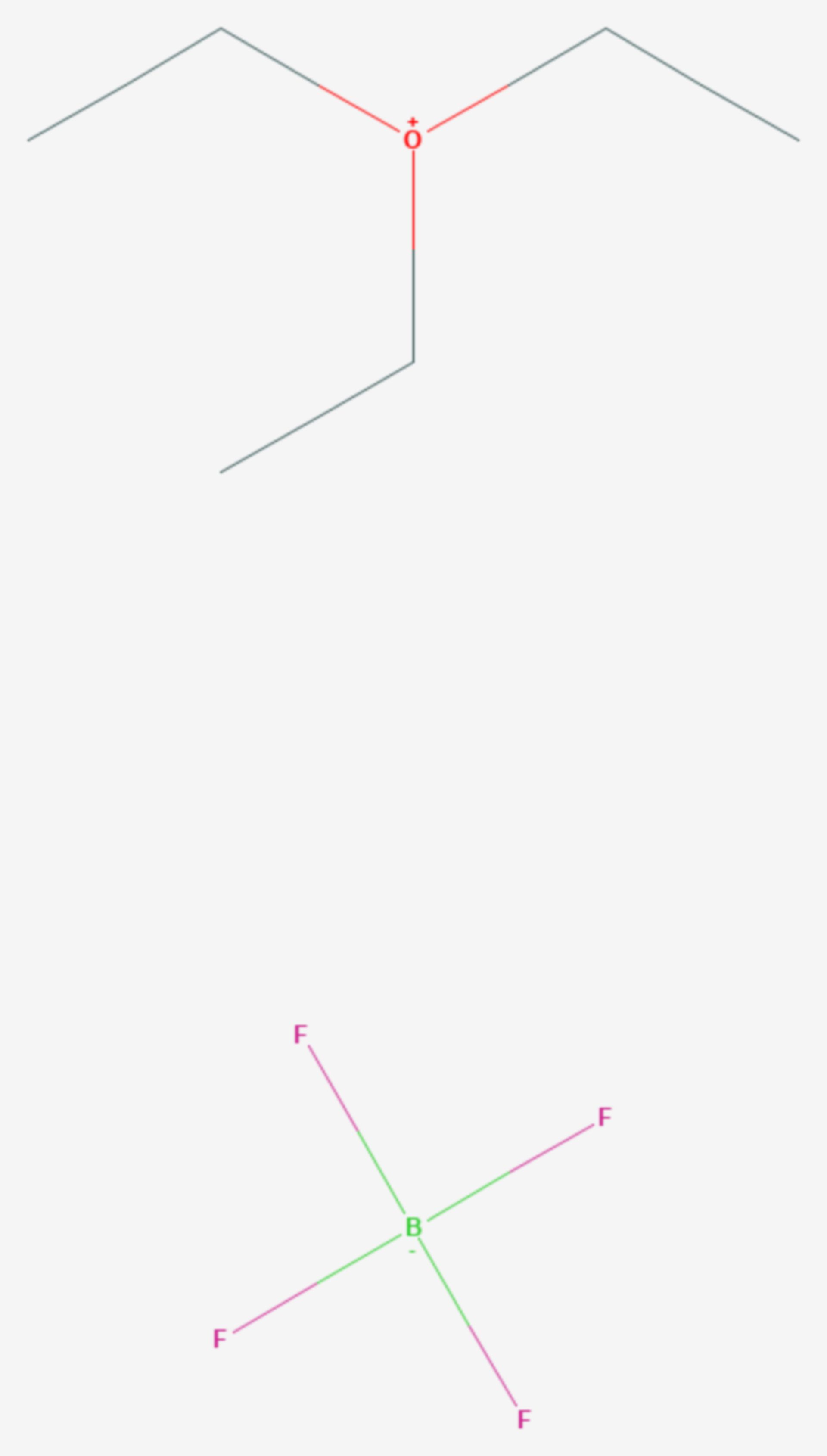Triethyloxoniumtetrafluorborat (Strukturformel)