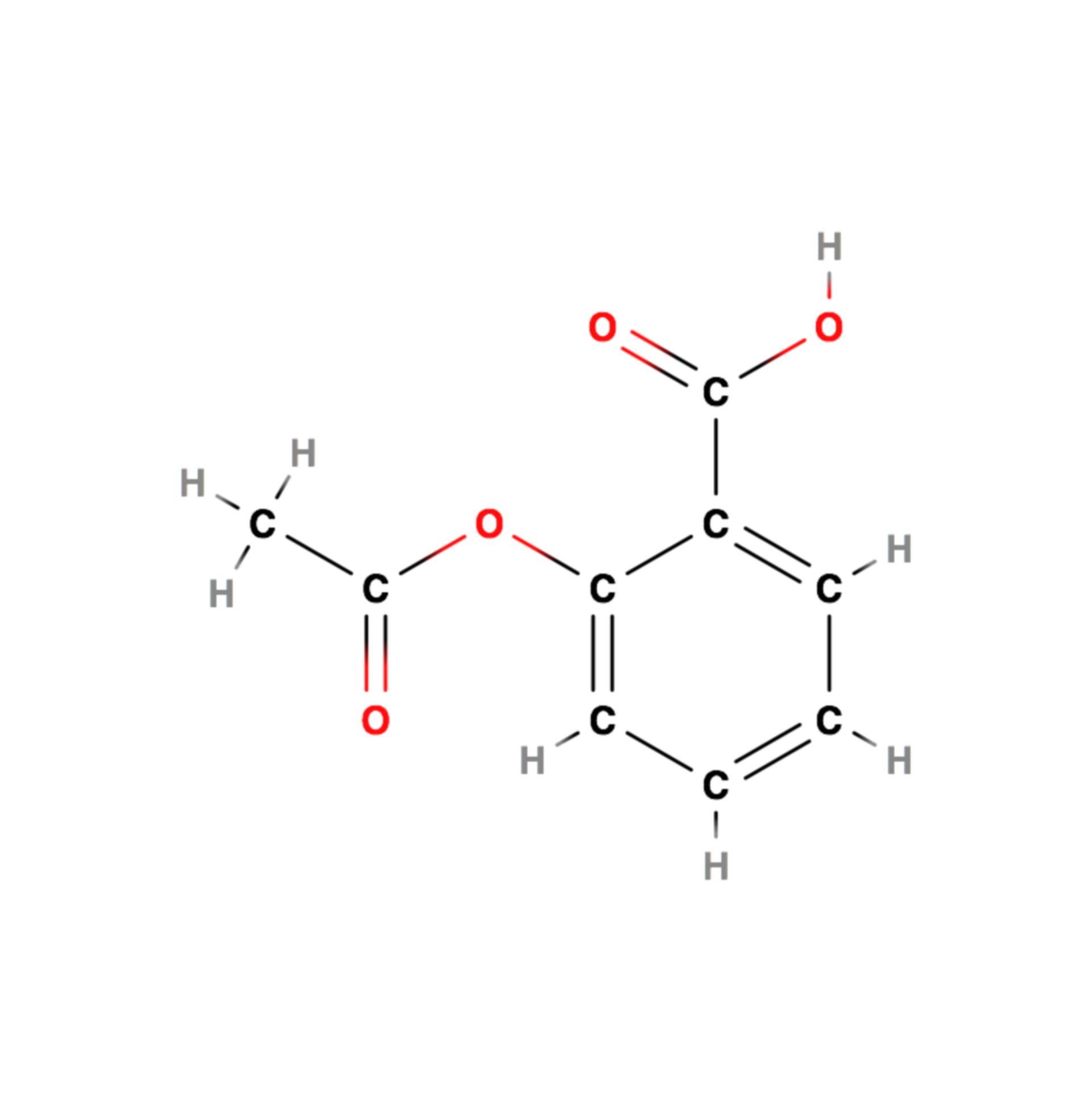 Acetylsalicylsäure (Strukturformel)
