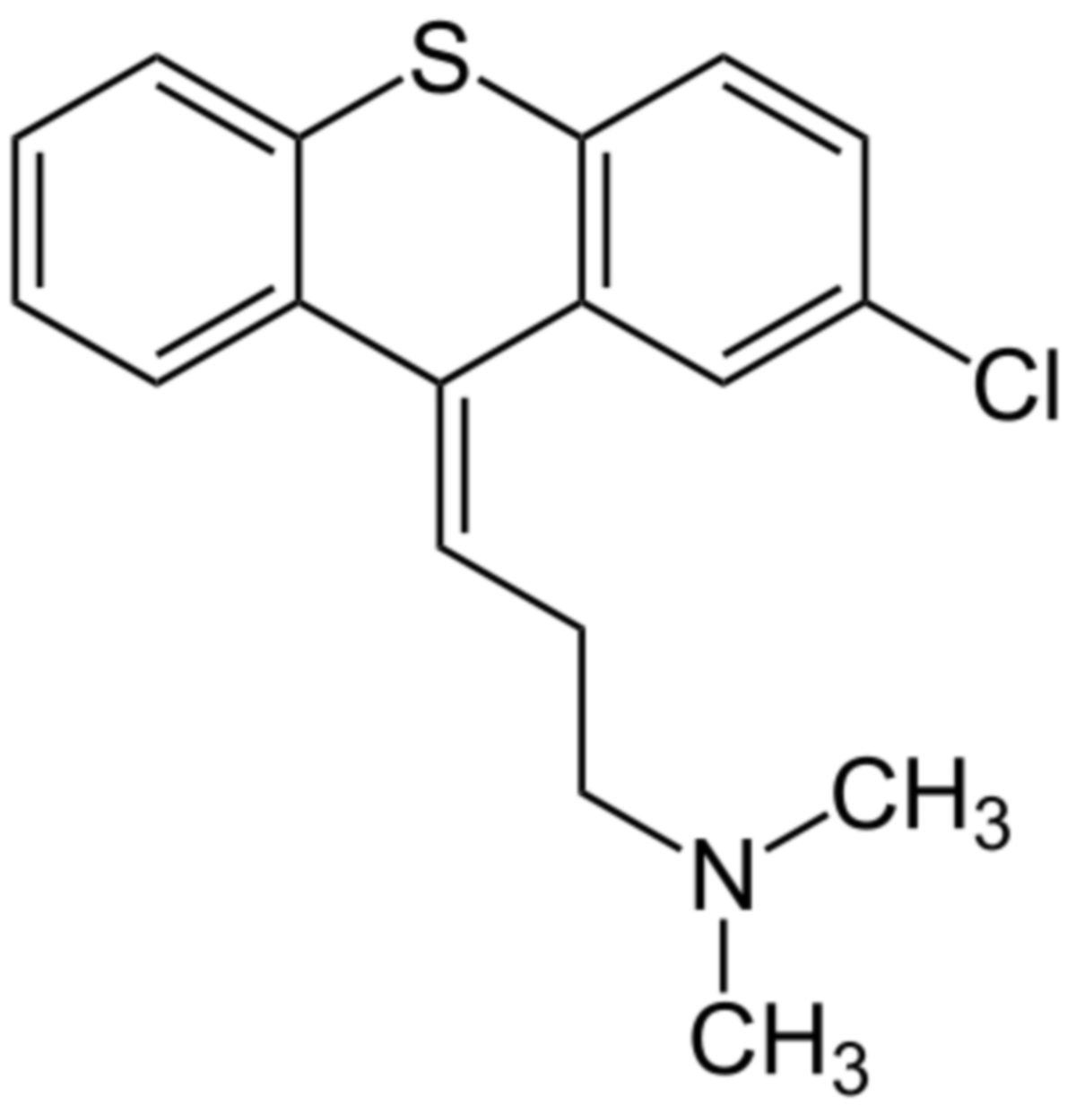 Chlorprothixen Strukturformel