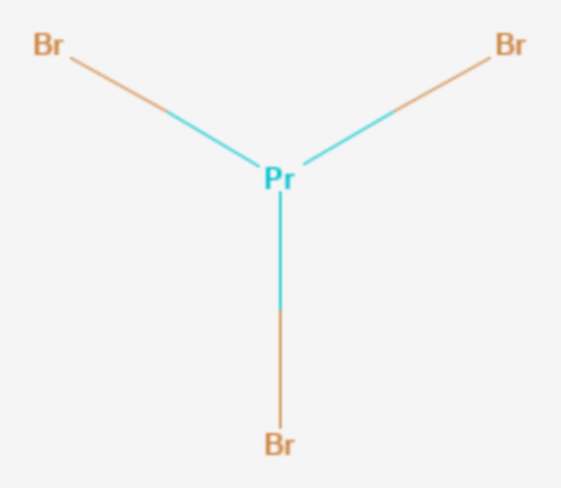 Praseodym(III)-bromid (Strukturformel)