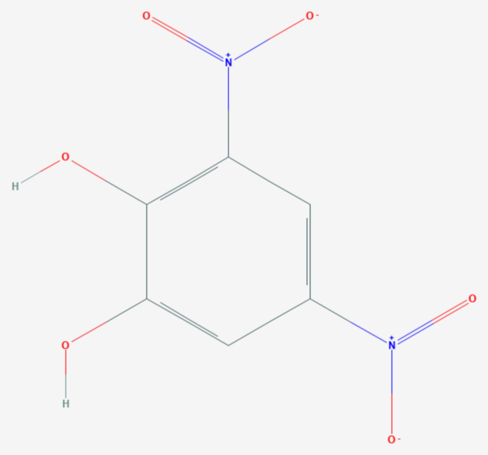 3,5-Dinitrobrenzcatechin (Strukturformel)