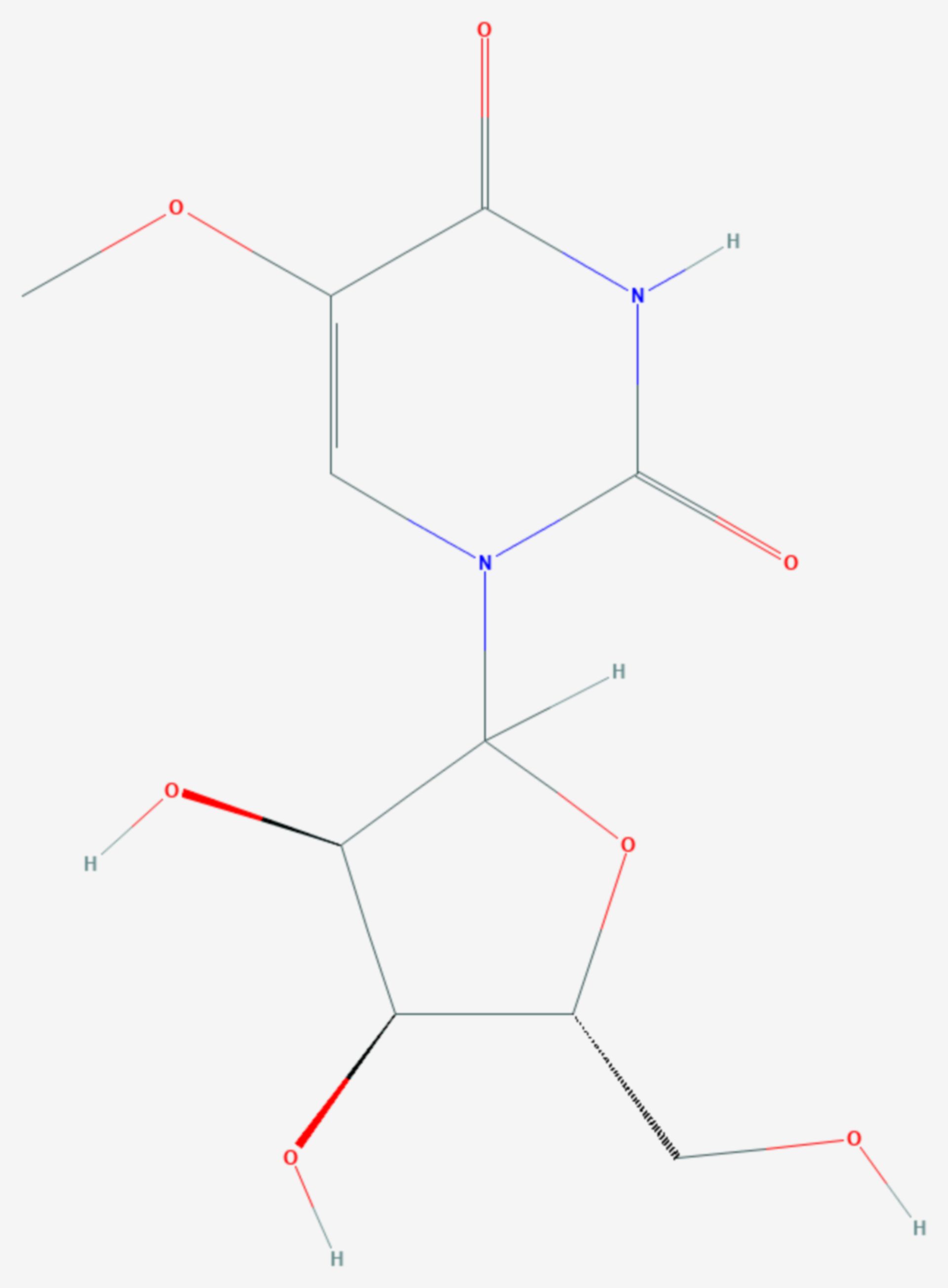 5-Methoxyuridin (Strukturformel)