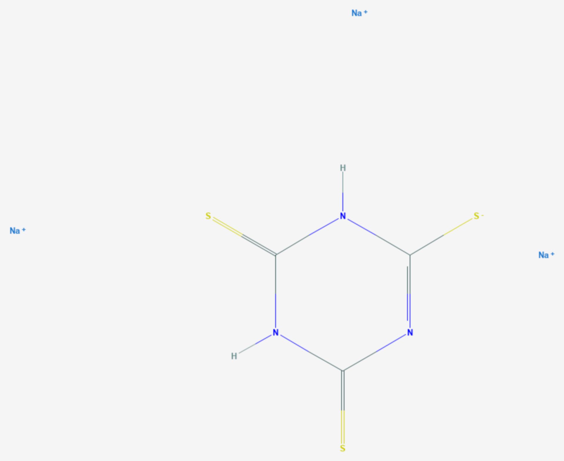 Trimercapto-s-triazin-trinatriumsalz (Strukturformel)