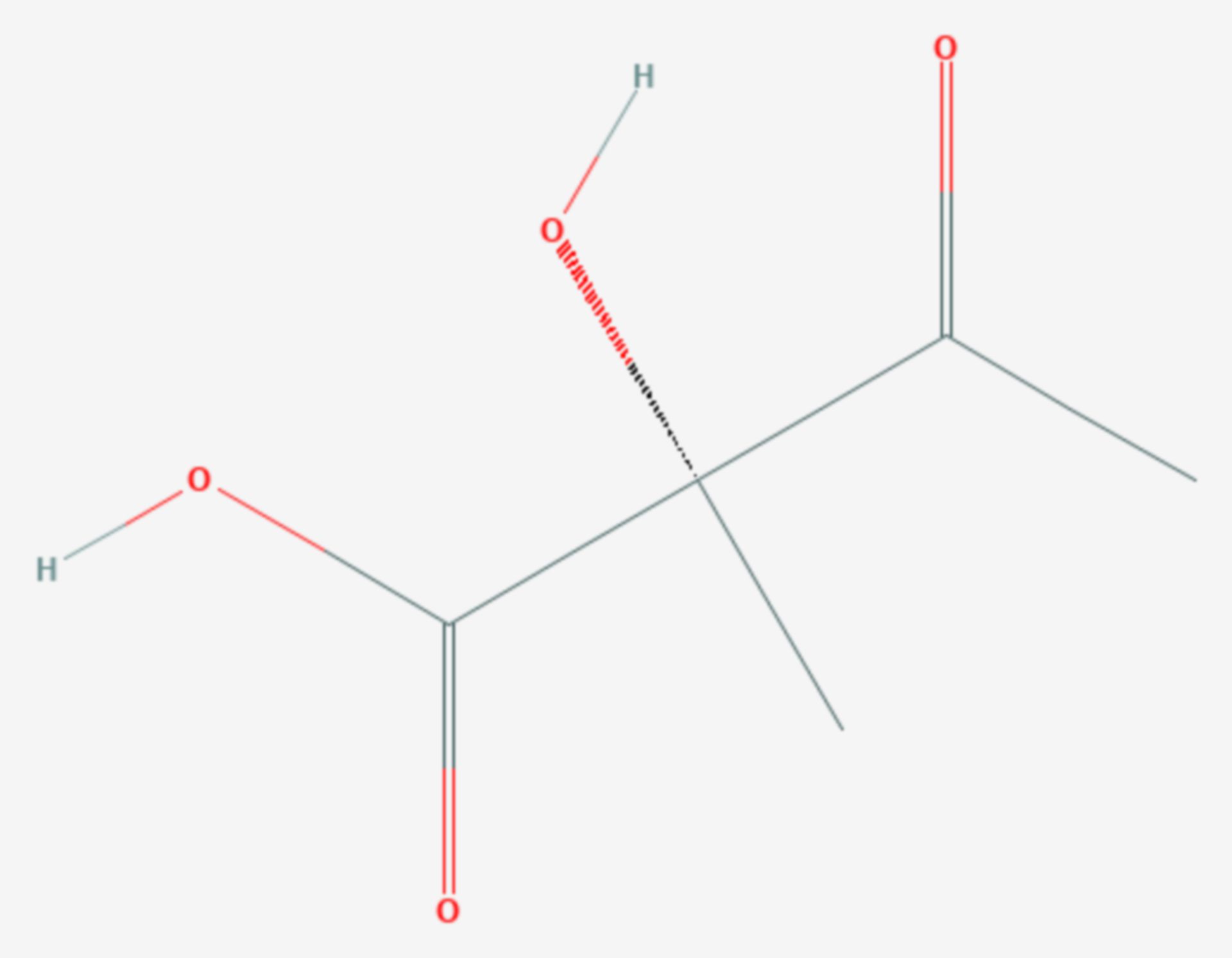 2-Hydroxy-2-methyl-3-oxobuttersäure (Strukturformel)