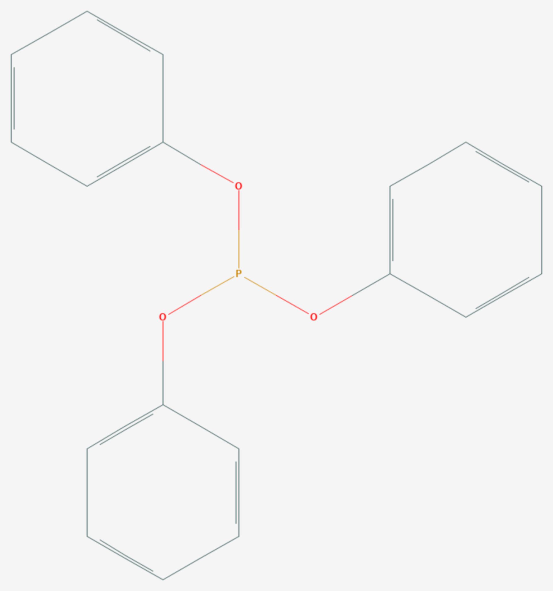 Triphenylphosphit (Strukturformel)