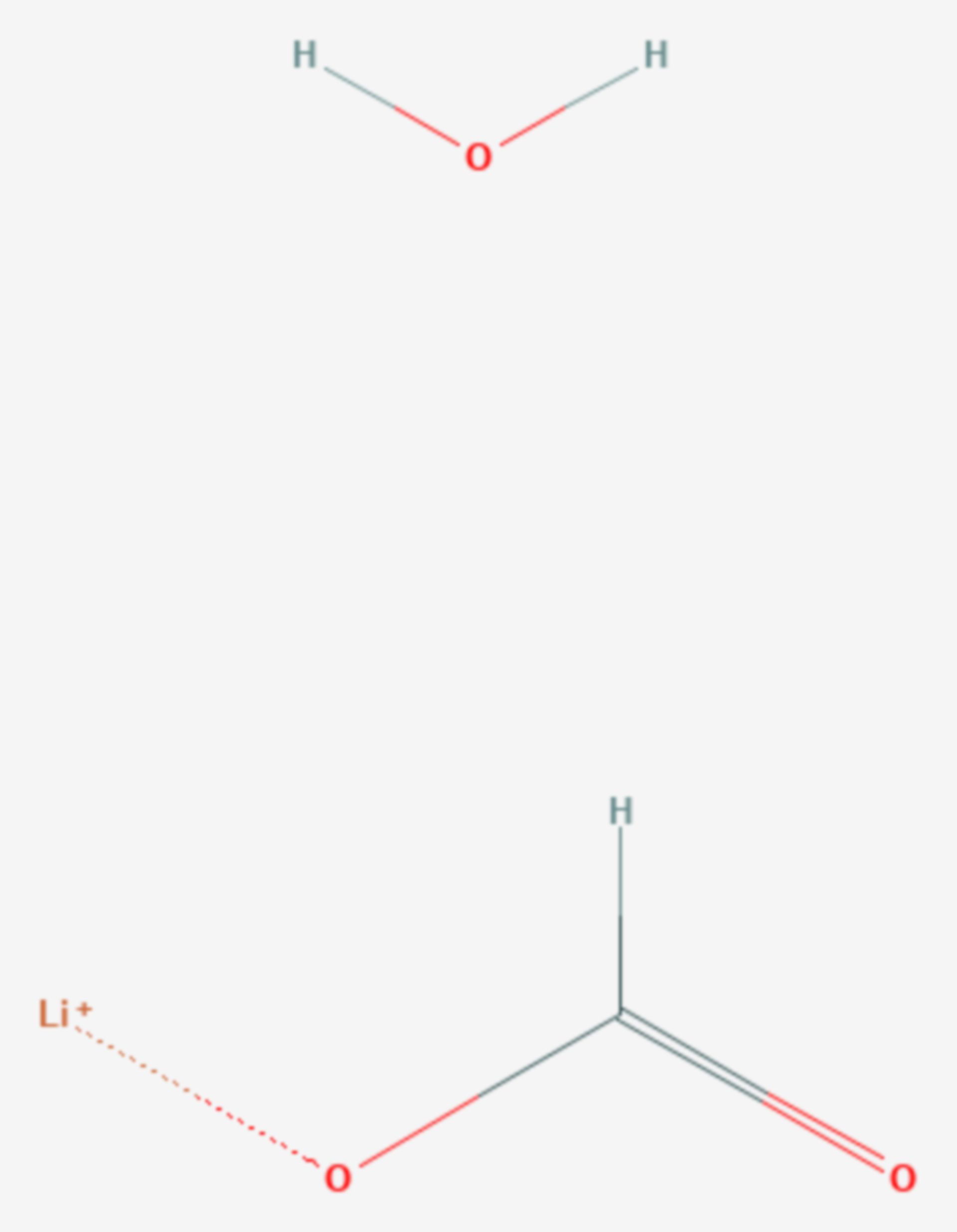 Lithiumformiat (Strukturformel)