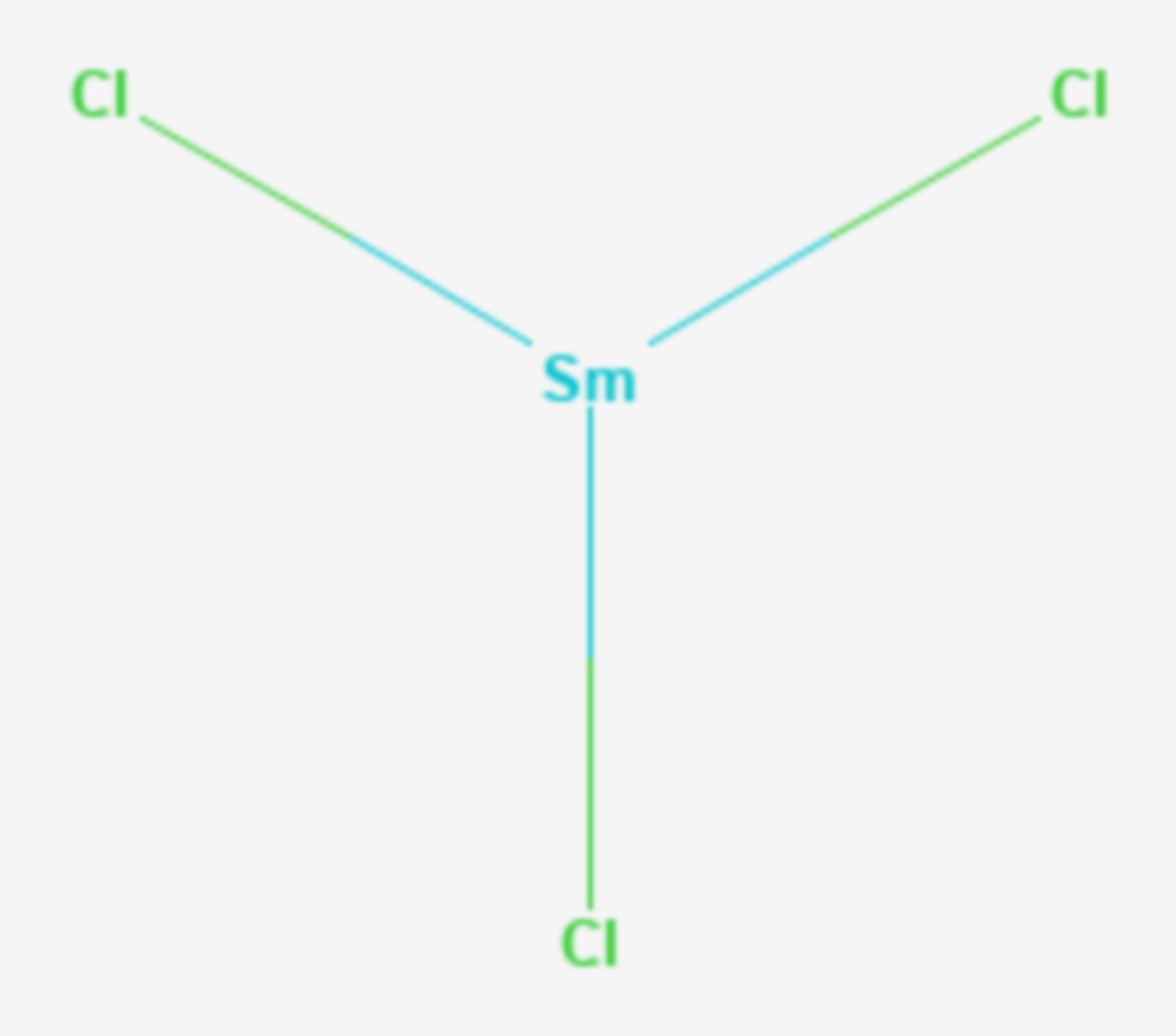 Samarium(III)-chlorid (Strukturformel)