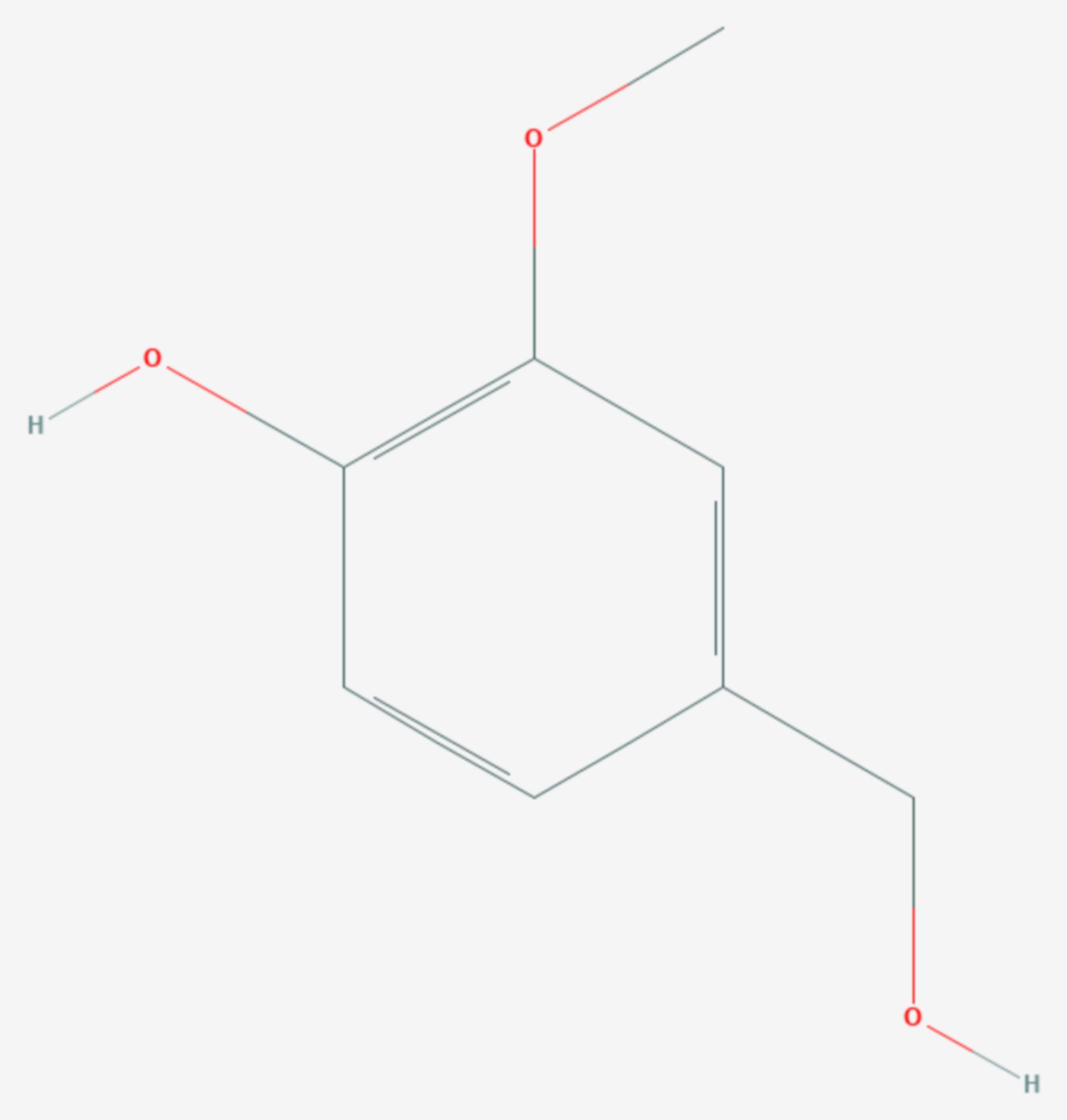 Vanillylalkohol (Strukturformel)