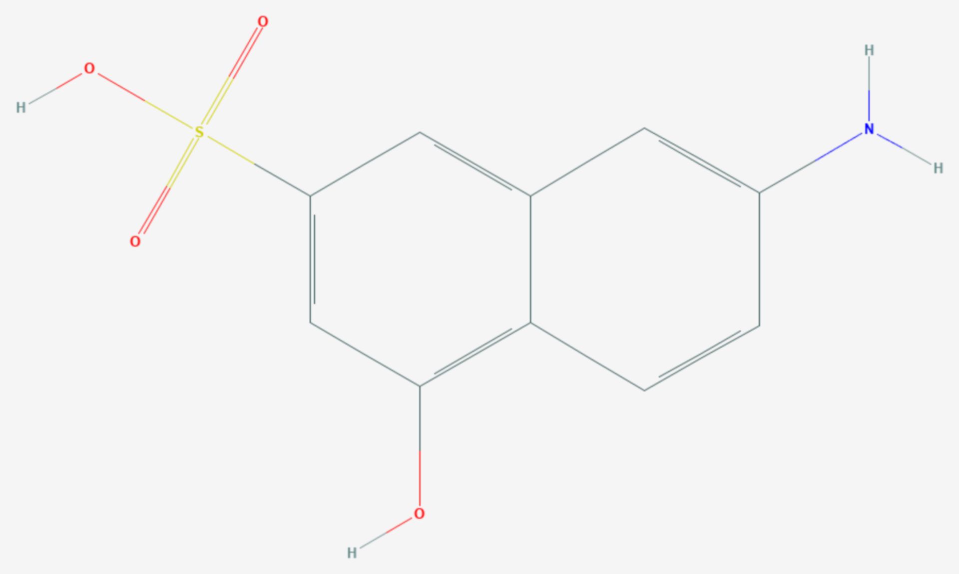 7-Amino-4-hydroxynaphthalin-2-sulfonsäure (Strukturformel)