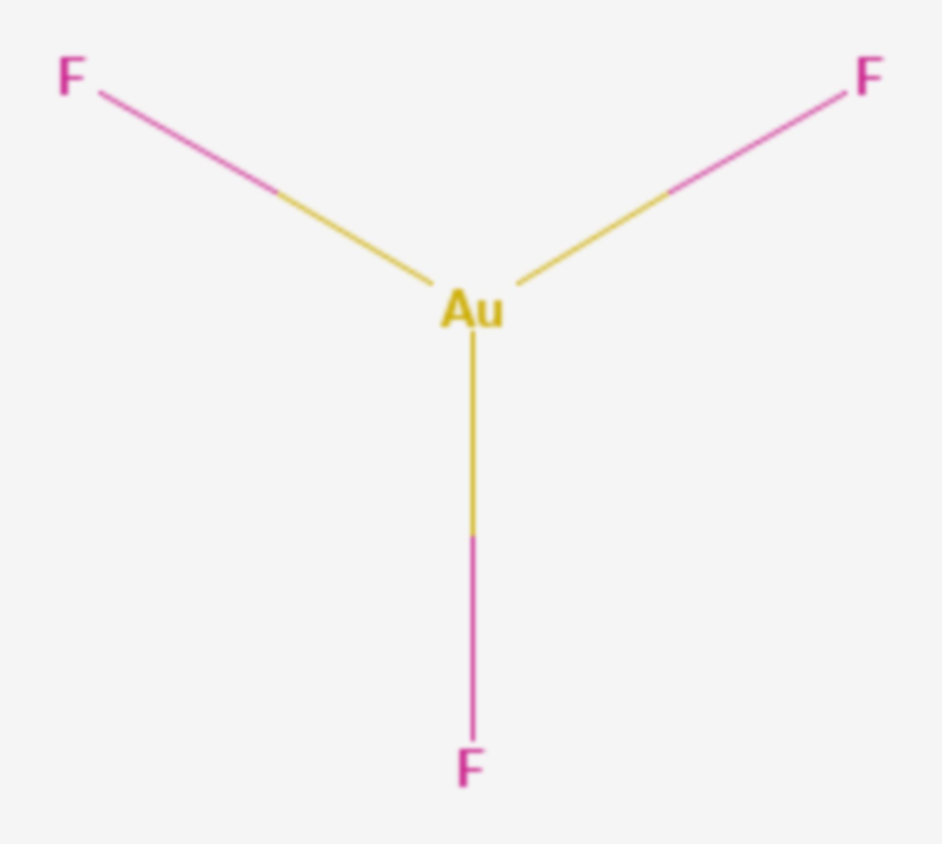 Gold(III)-fluorid (Strukturformel)