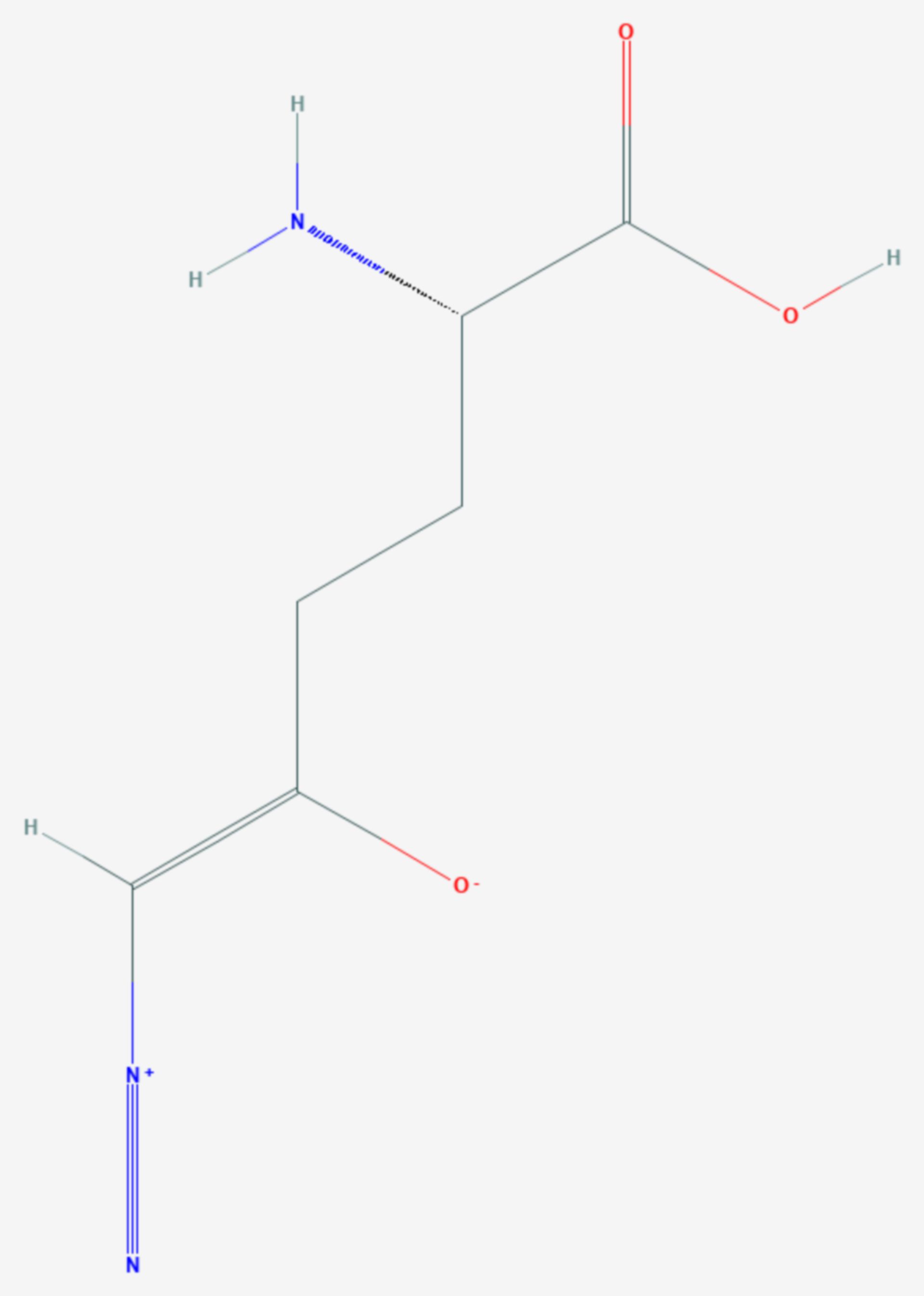 6-Diazo-5-oxo-L-norleucin (Strukturformel)