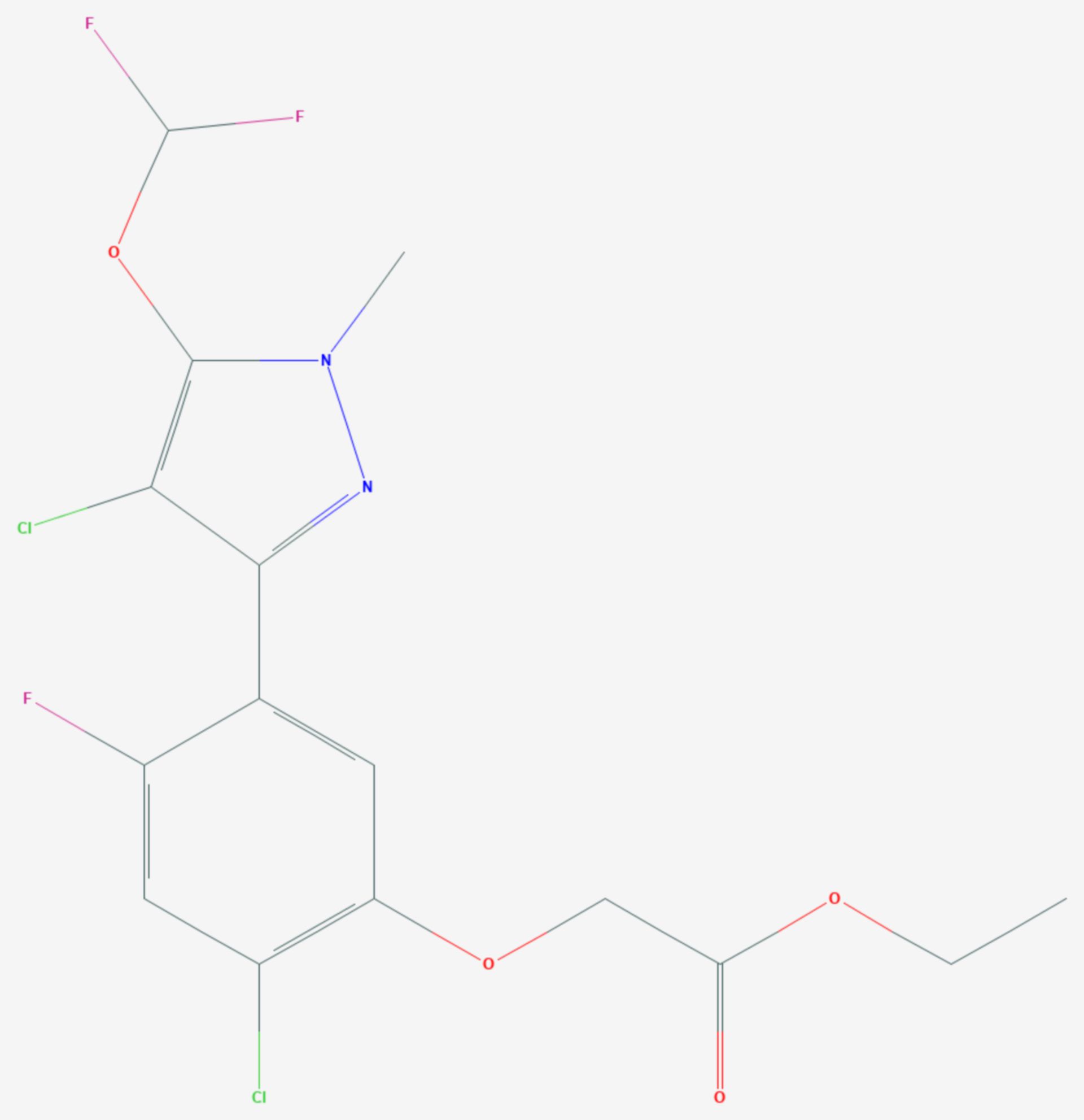 Pyraflufen-ethyl (Strukturformel)