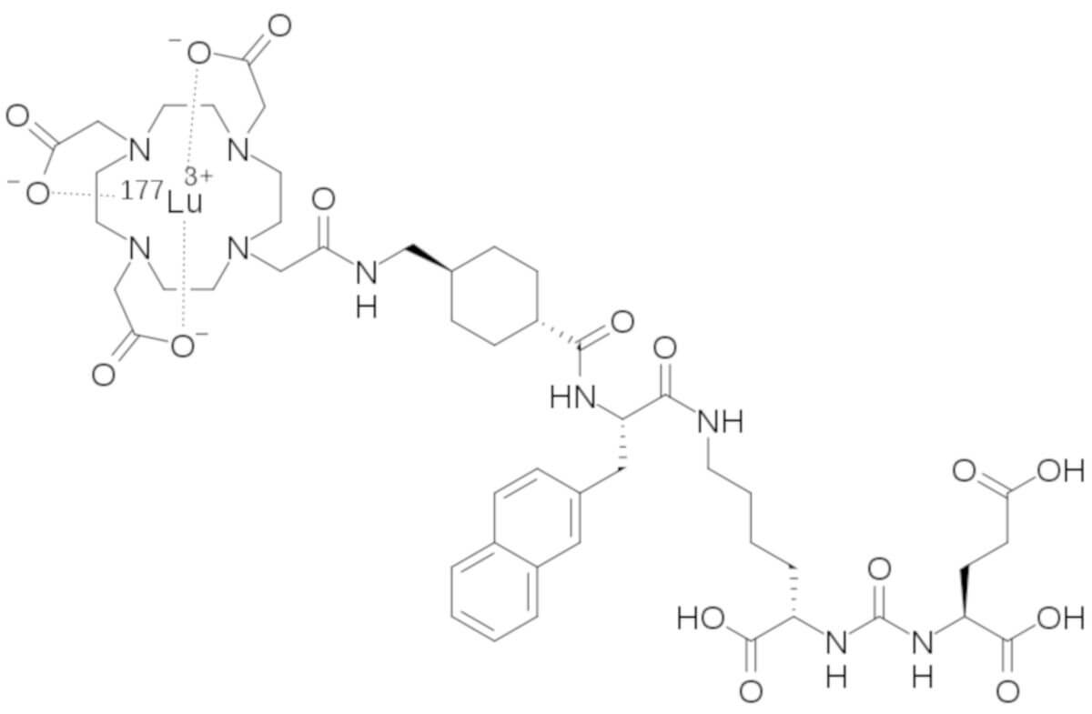 Strukturformel Lutetium (177Lu) Vipivotid-Tetraxetan