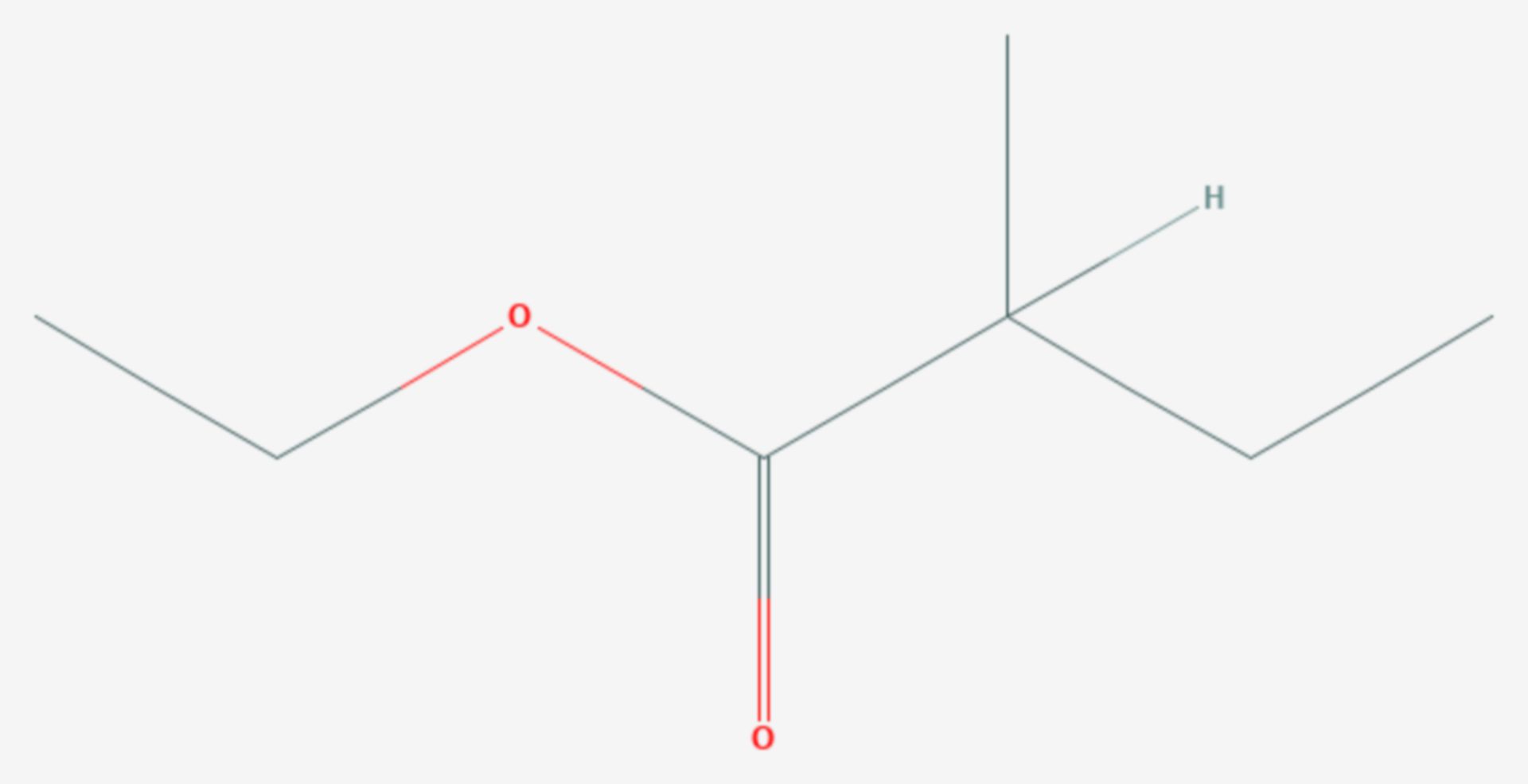 2-Methylbuttersäureethylester (Strukturformel)