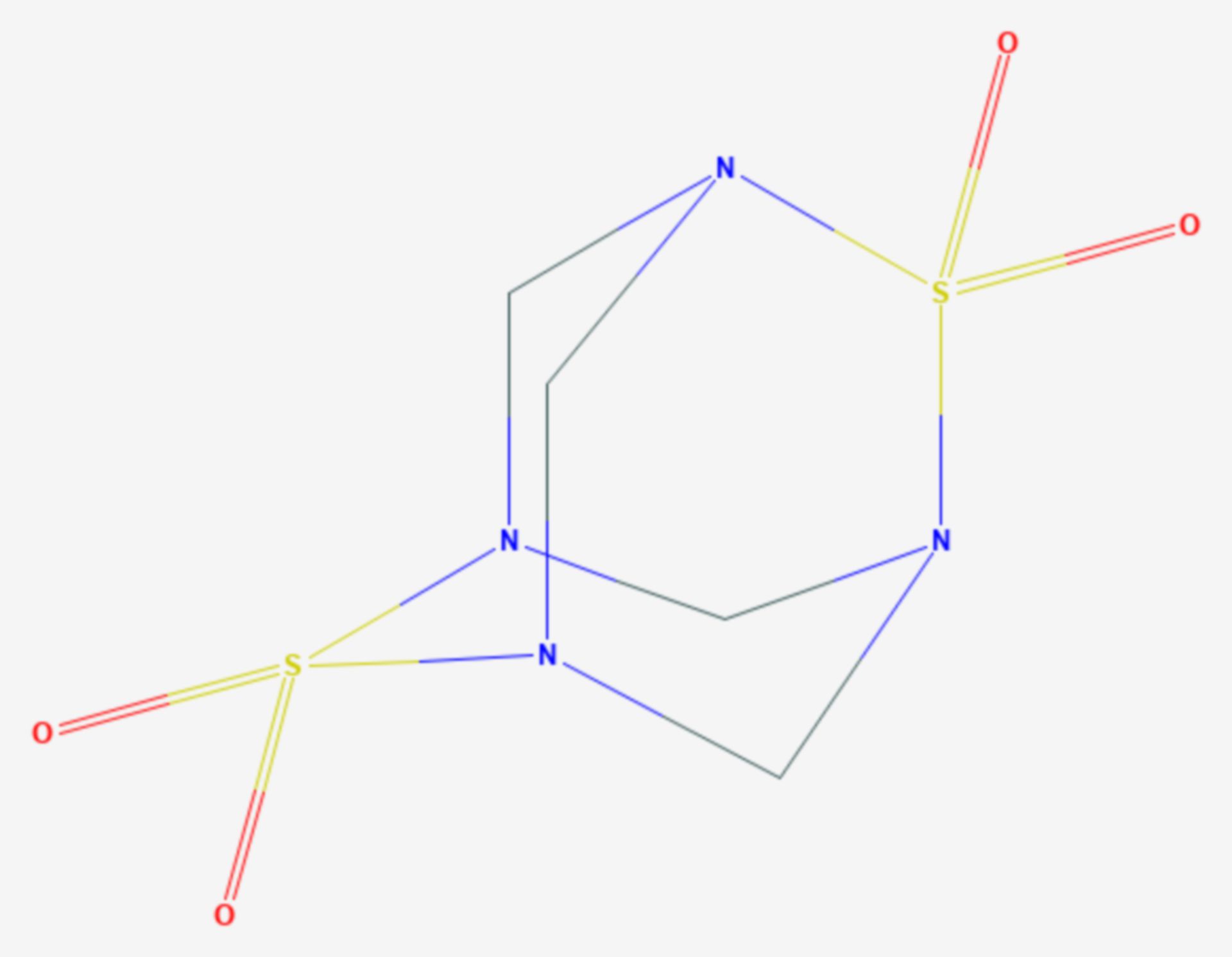 Dithiatetraazaadamantantetroxid (Strukturformel)
