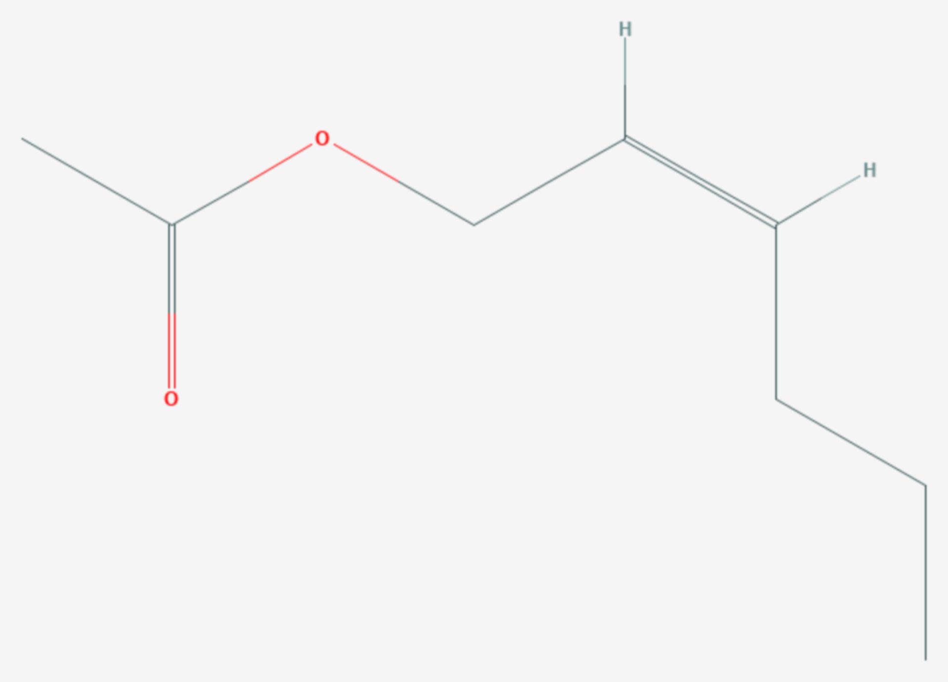 Essigsäurehex-2-enylester (Strukturformel)