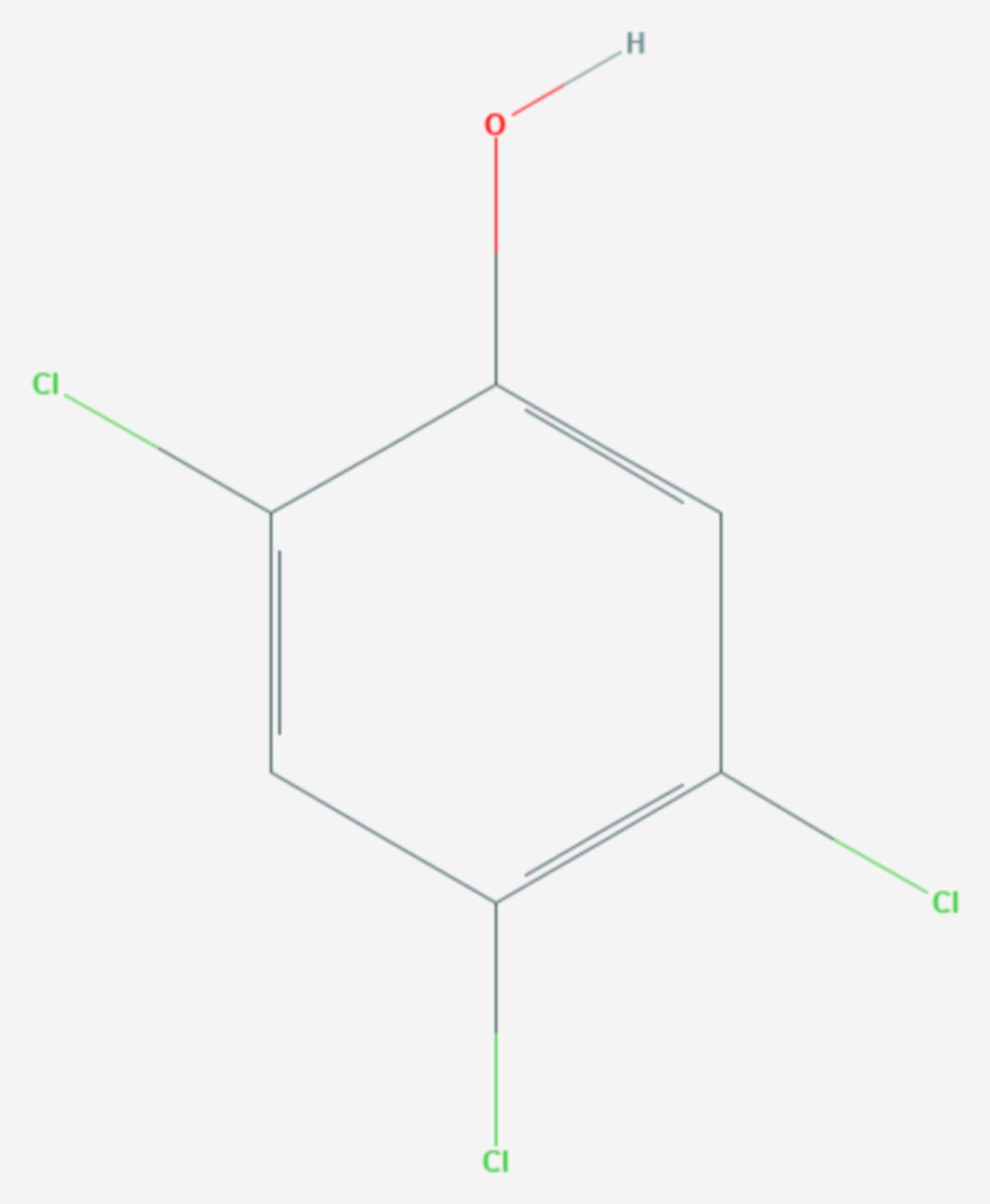 2,4,5-Trichlorphenol (Strukturformel)
