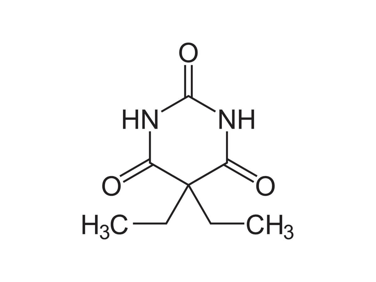 Strukturformel von Barbital