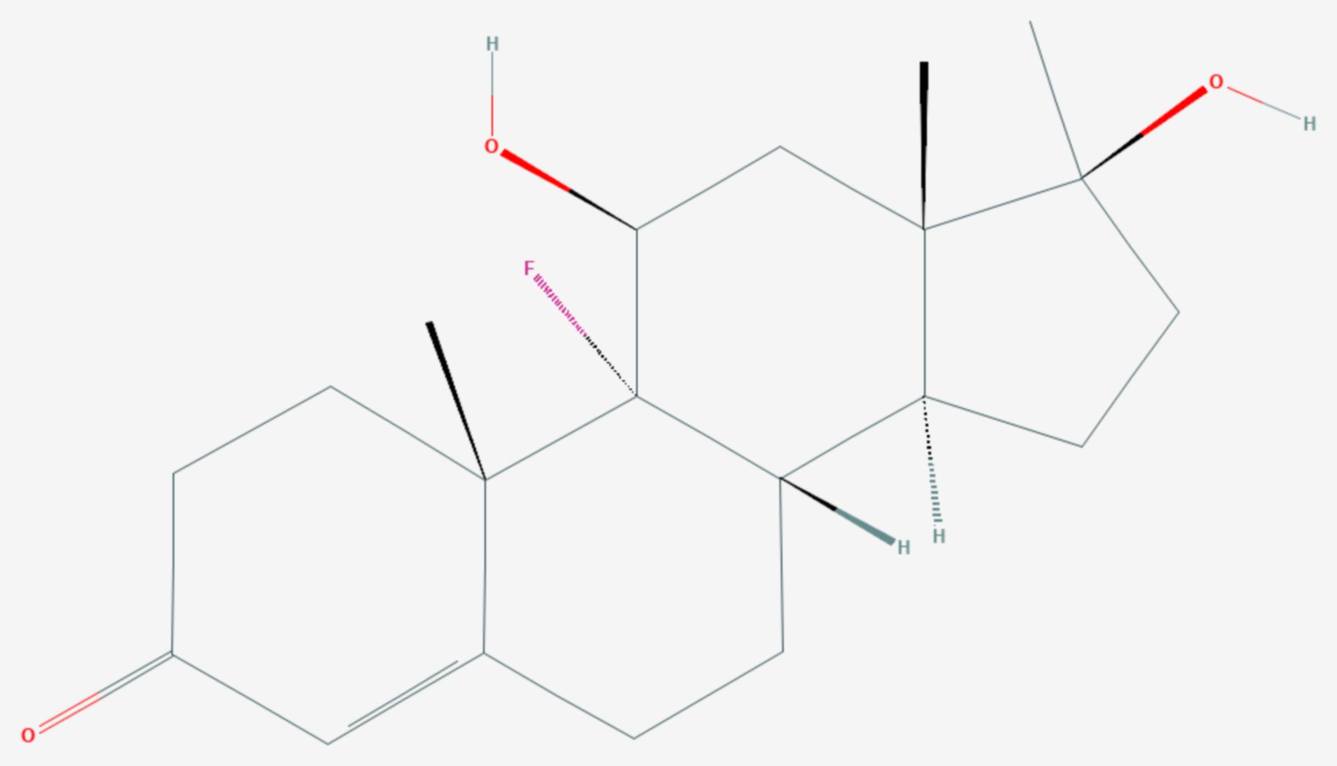 Fluoxymesteron (Strukturformel)