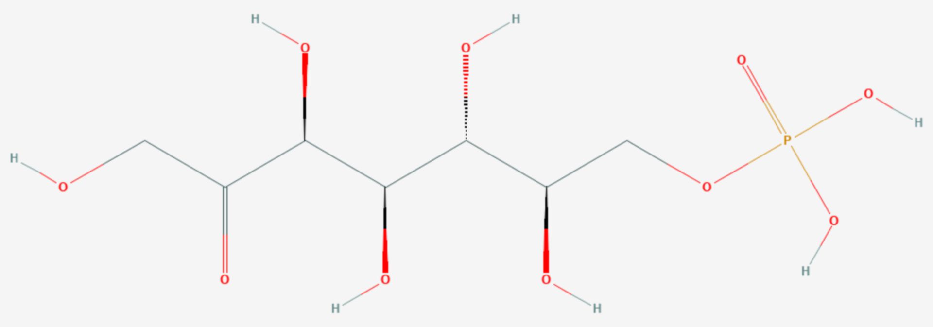 Sedoheptulose-7-phosphat (Strukturformel)