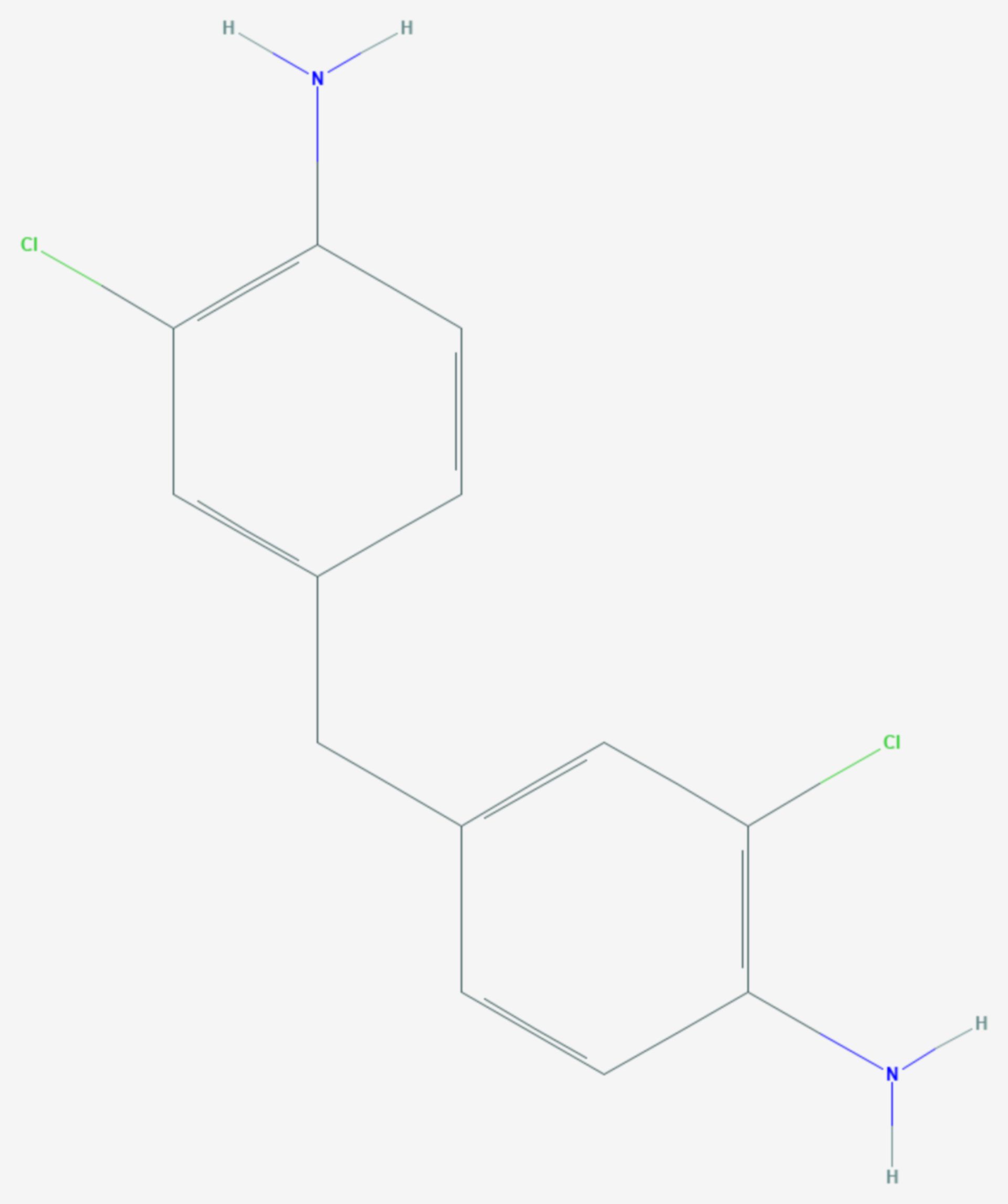 4,4′-Methylen-bis(2-chloranilin) (Strukturformel)
