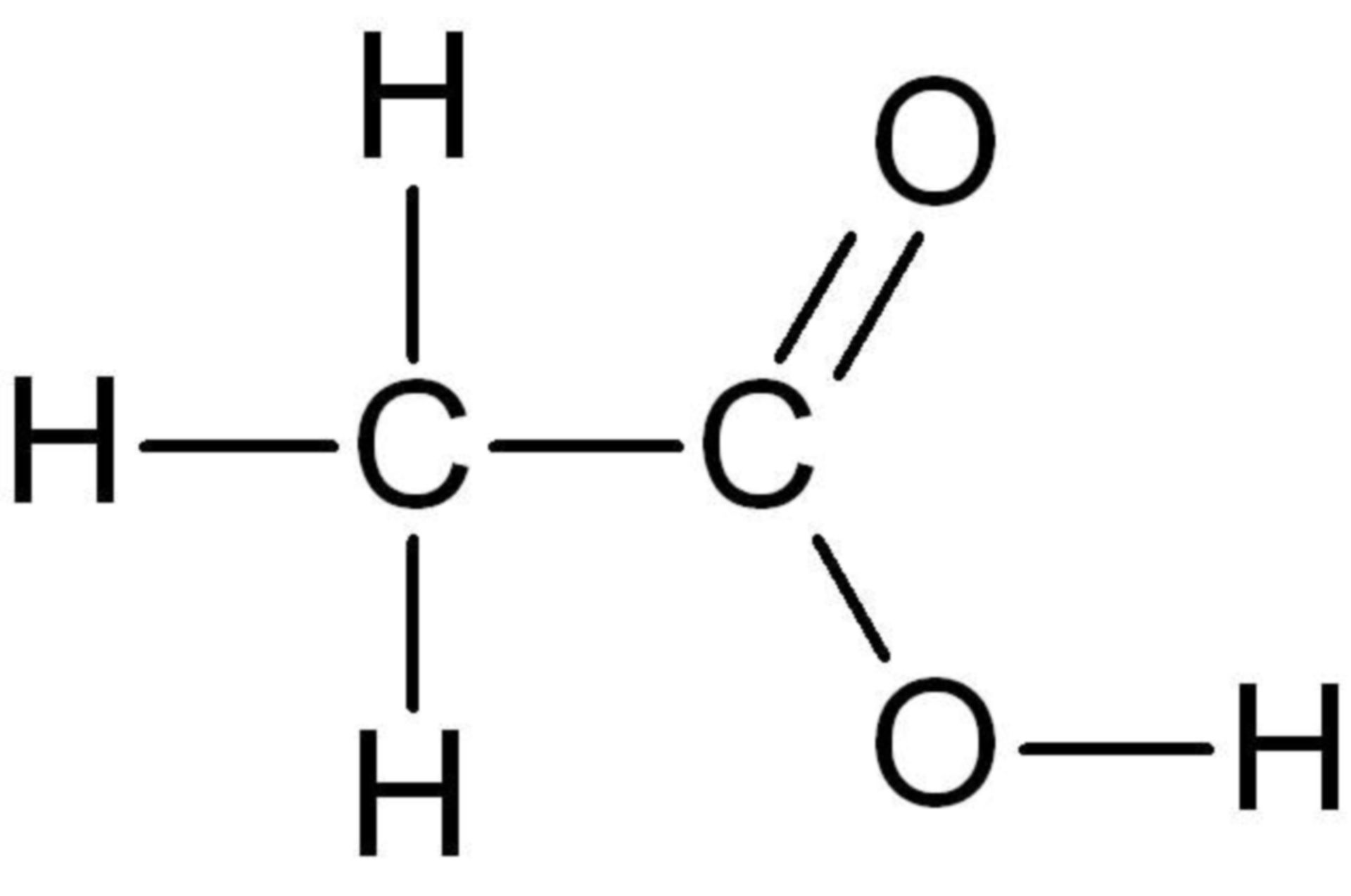 Acetic acid - structural formula