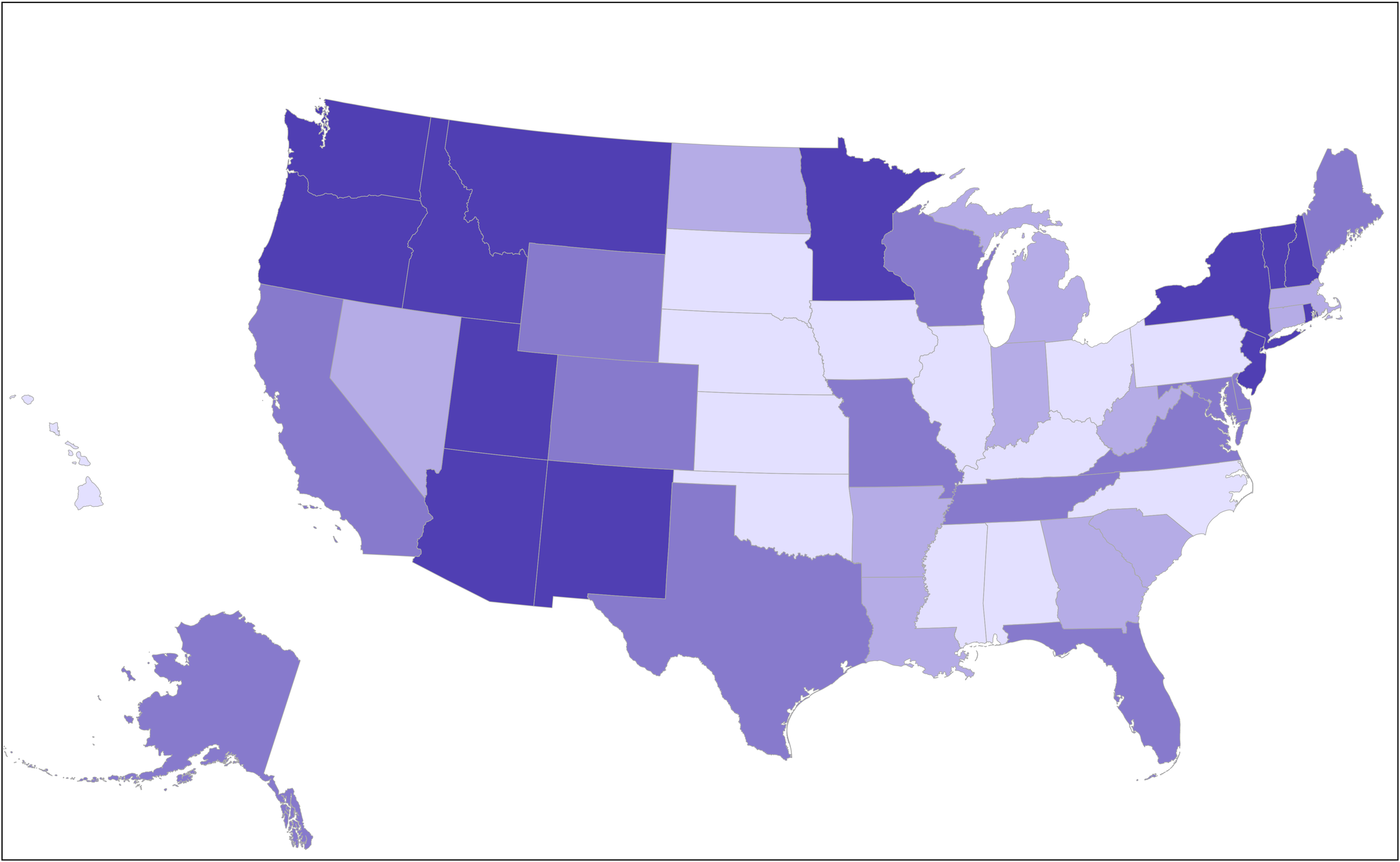 US-Karte Hebammenversorgung