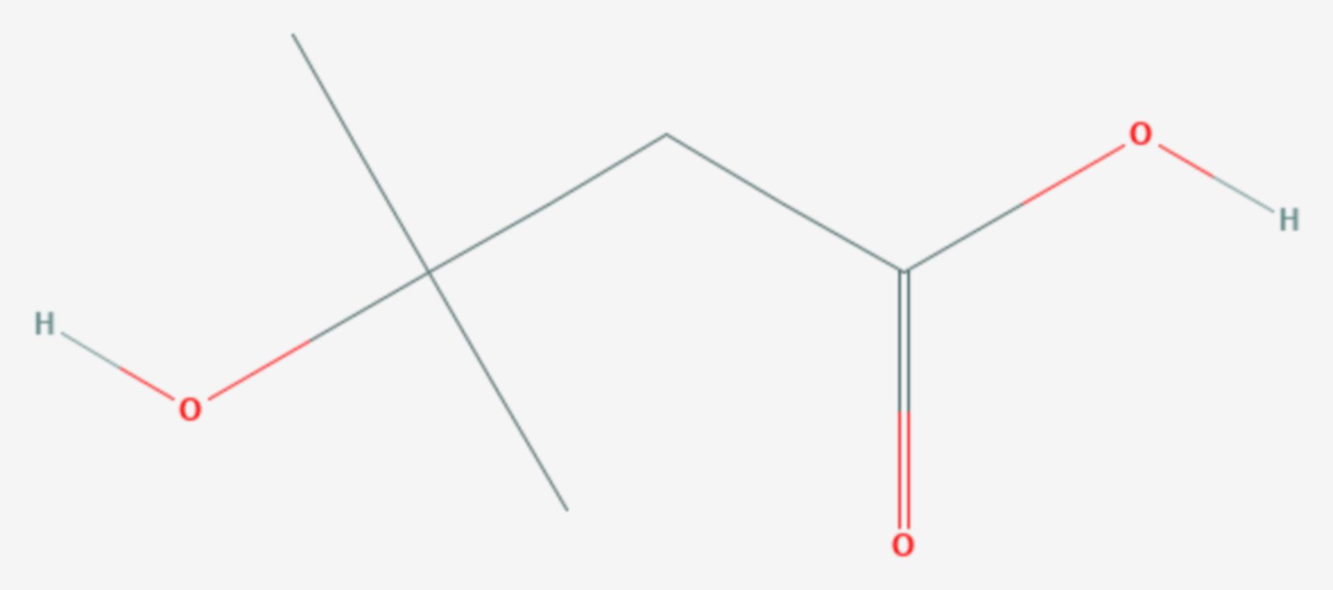 3-Hydroxy-3-methylbuttersäure (Strukturformel)