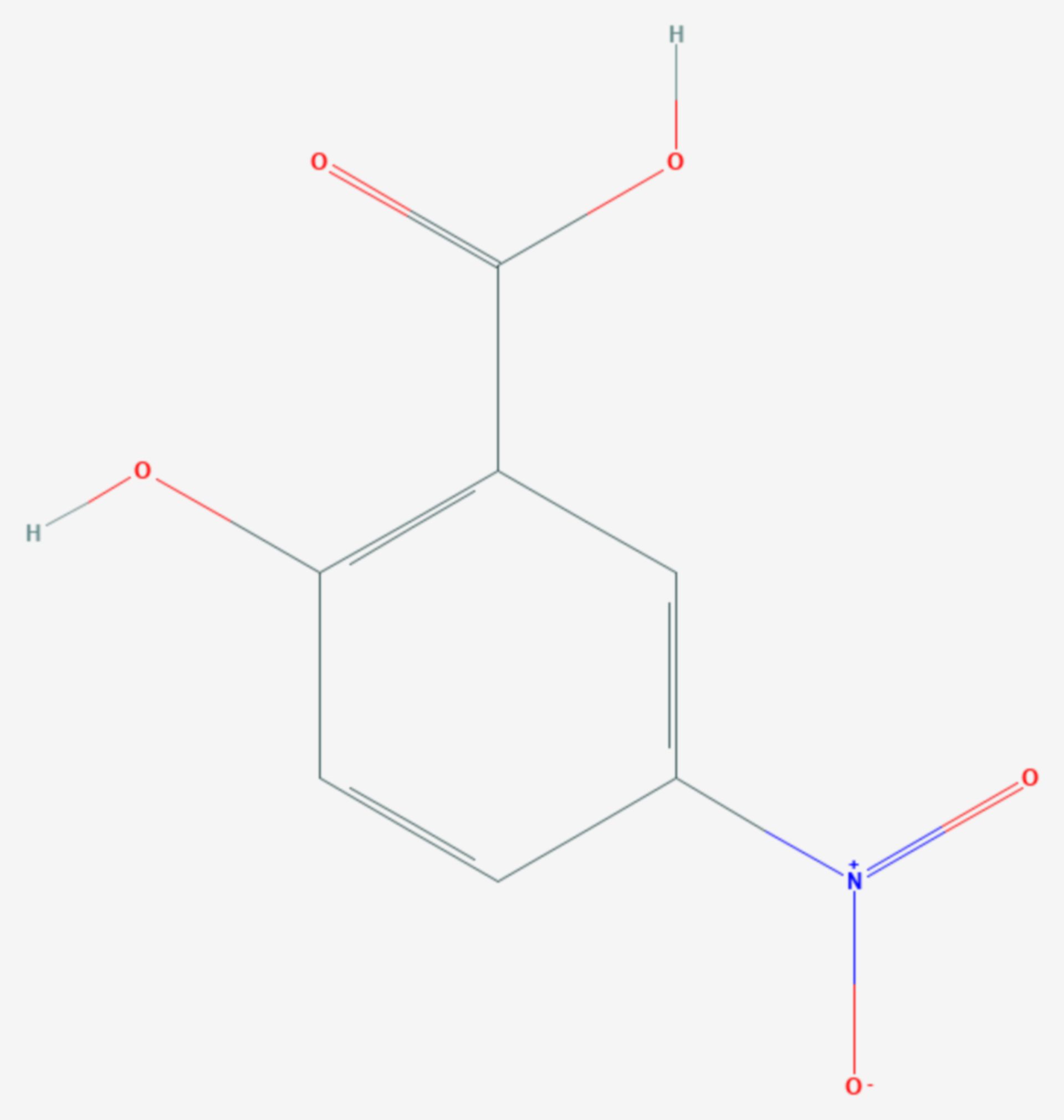 5-Nitrosalicylsäure (Strukturformel)