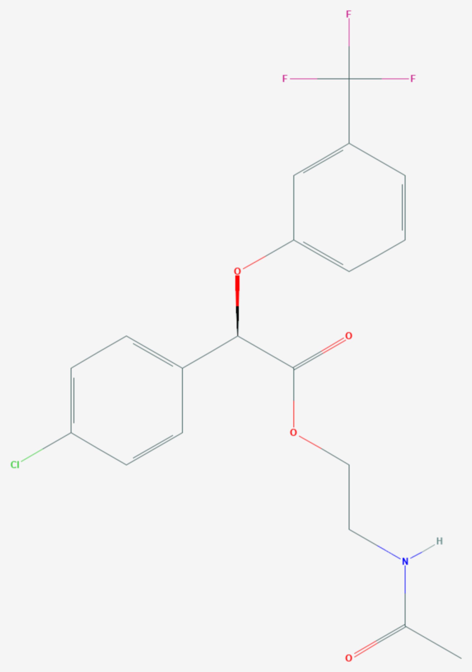 Arhalofenat (Strukturformel)