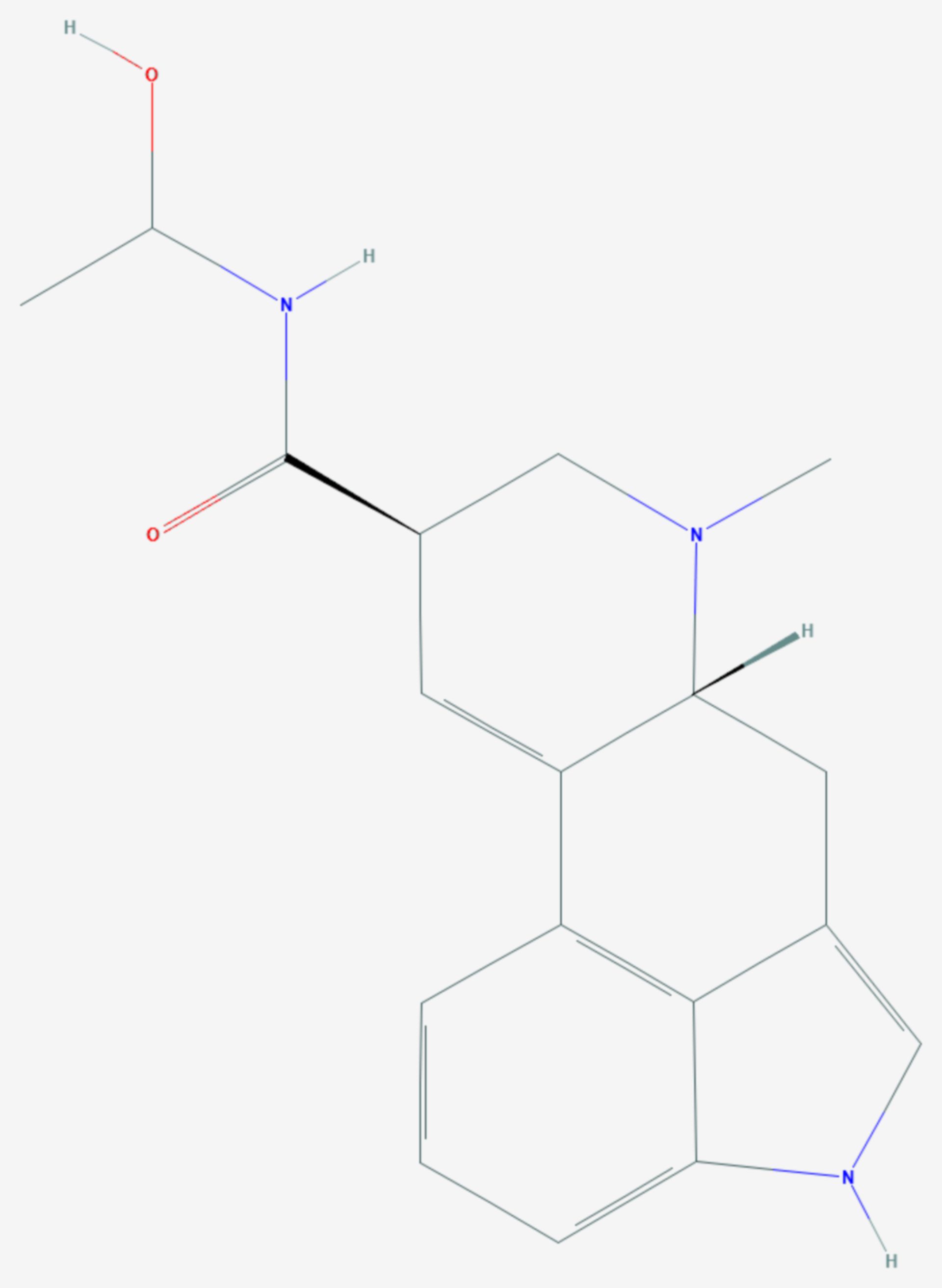 Lysergsäurehydroxyethylamid (Strukturformel)