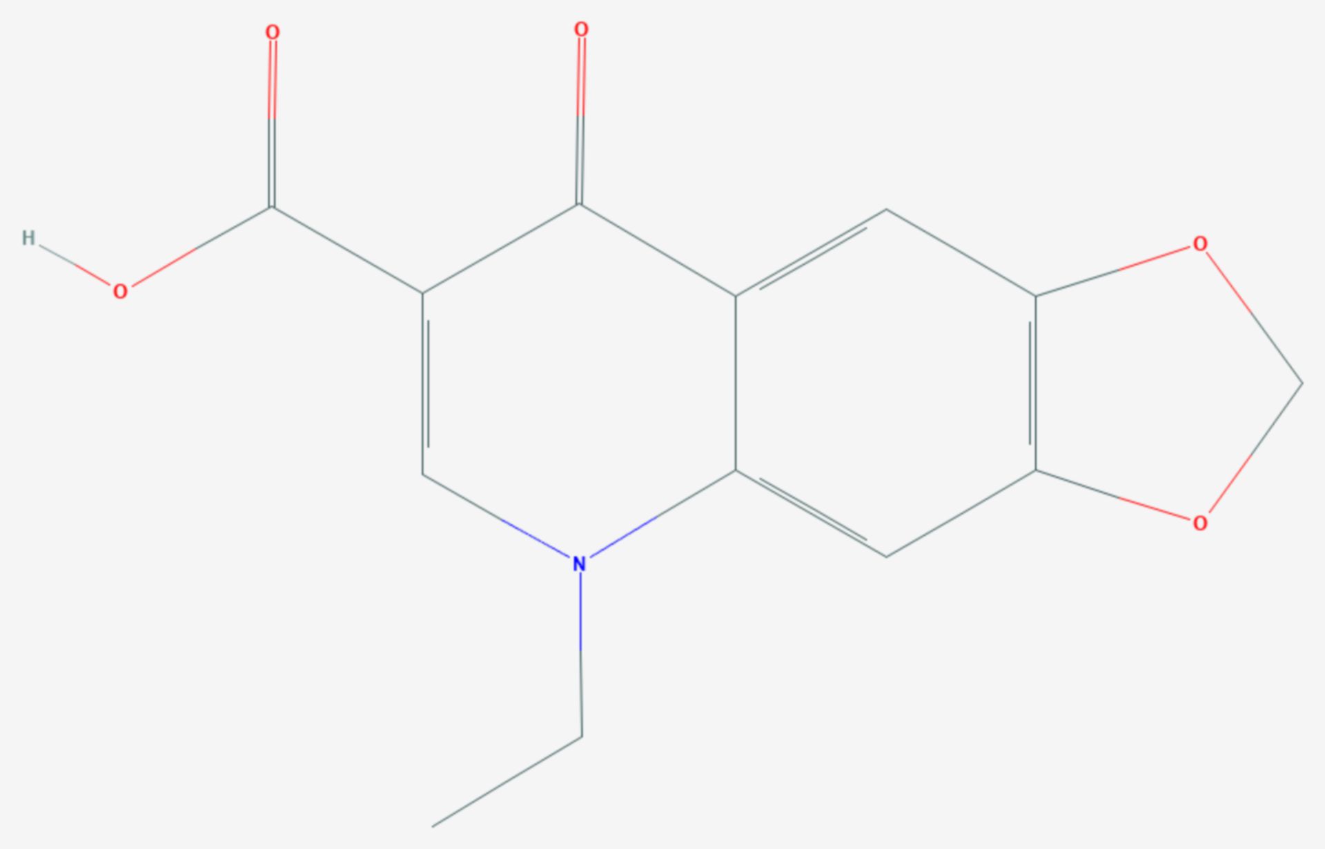 Oxolinsäure (Strukturformel)